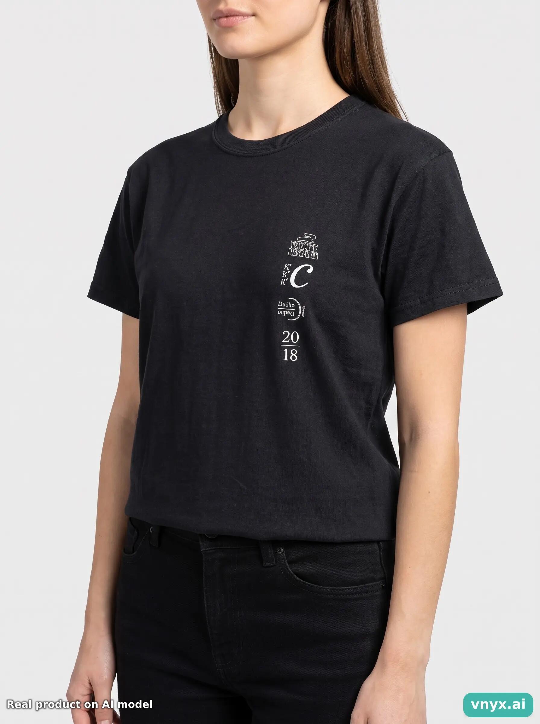 Second Life - Vintage Gildan Jet-Black T-Shirt Women S 6/6