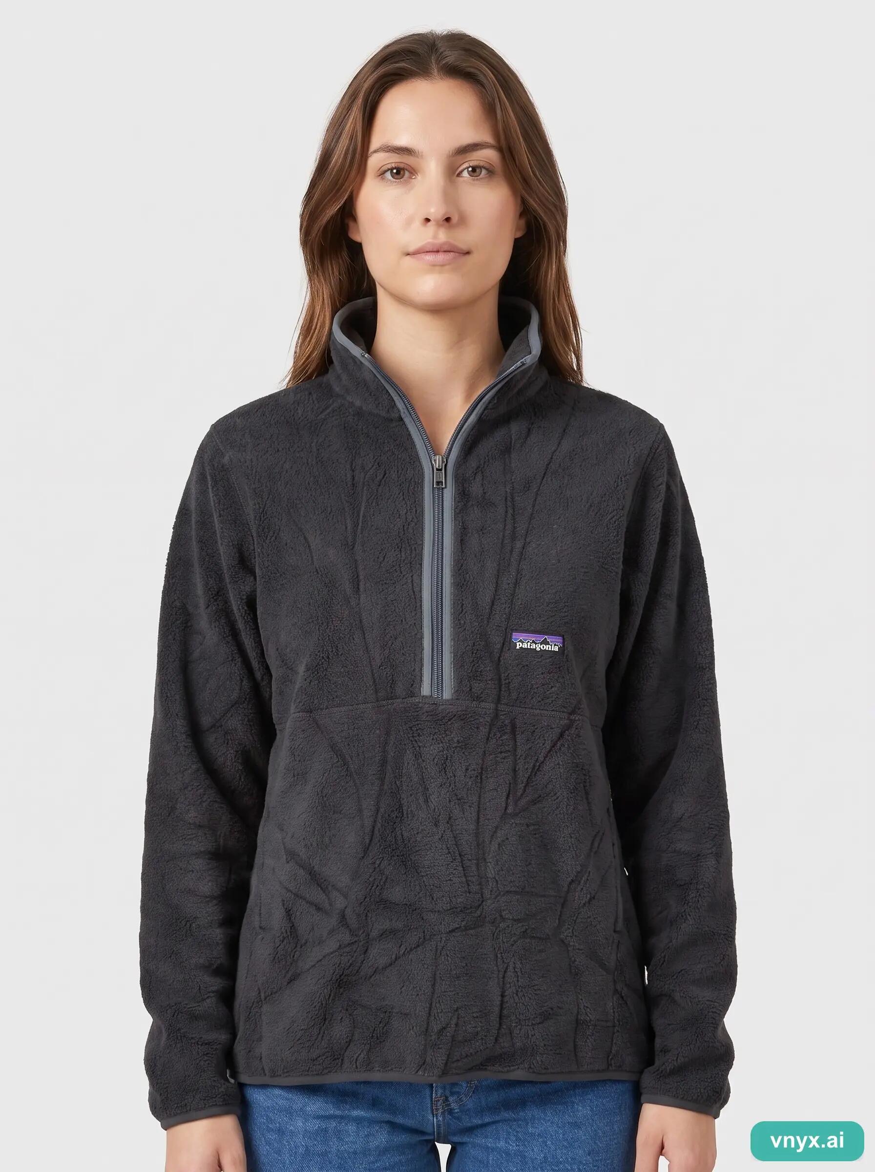 Second Life - Vintage Patagonia Black Fleece Pullover Women S 6/6