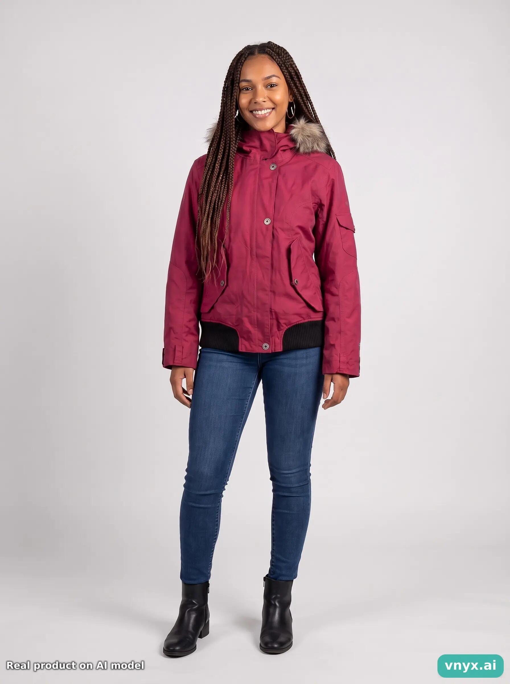 Second Life - Vintage Columbia Sportswear Burgundy Windbreaker Women S 6/6