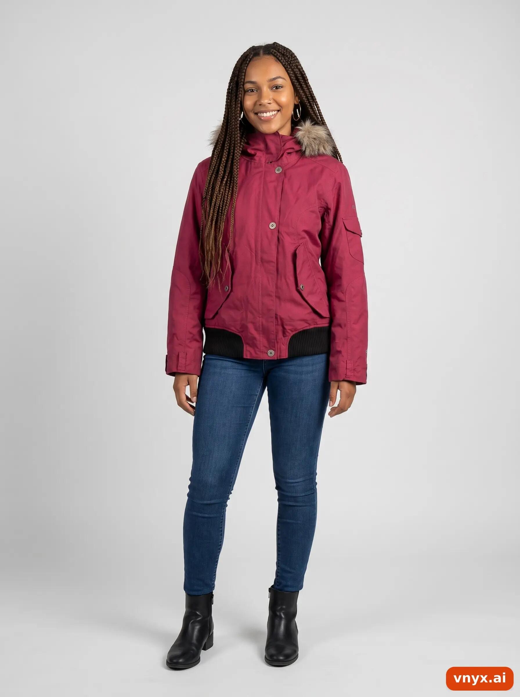 Second Life - Vintage Columbia Sportswear Burgundy Windbreaker Women S 3/6
