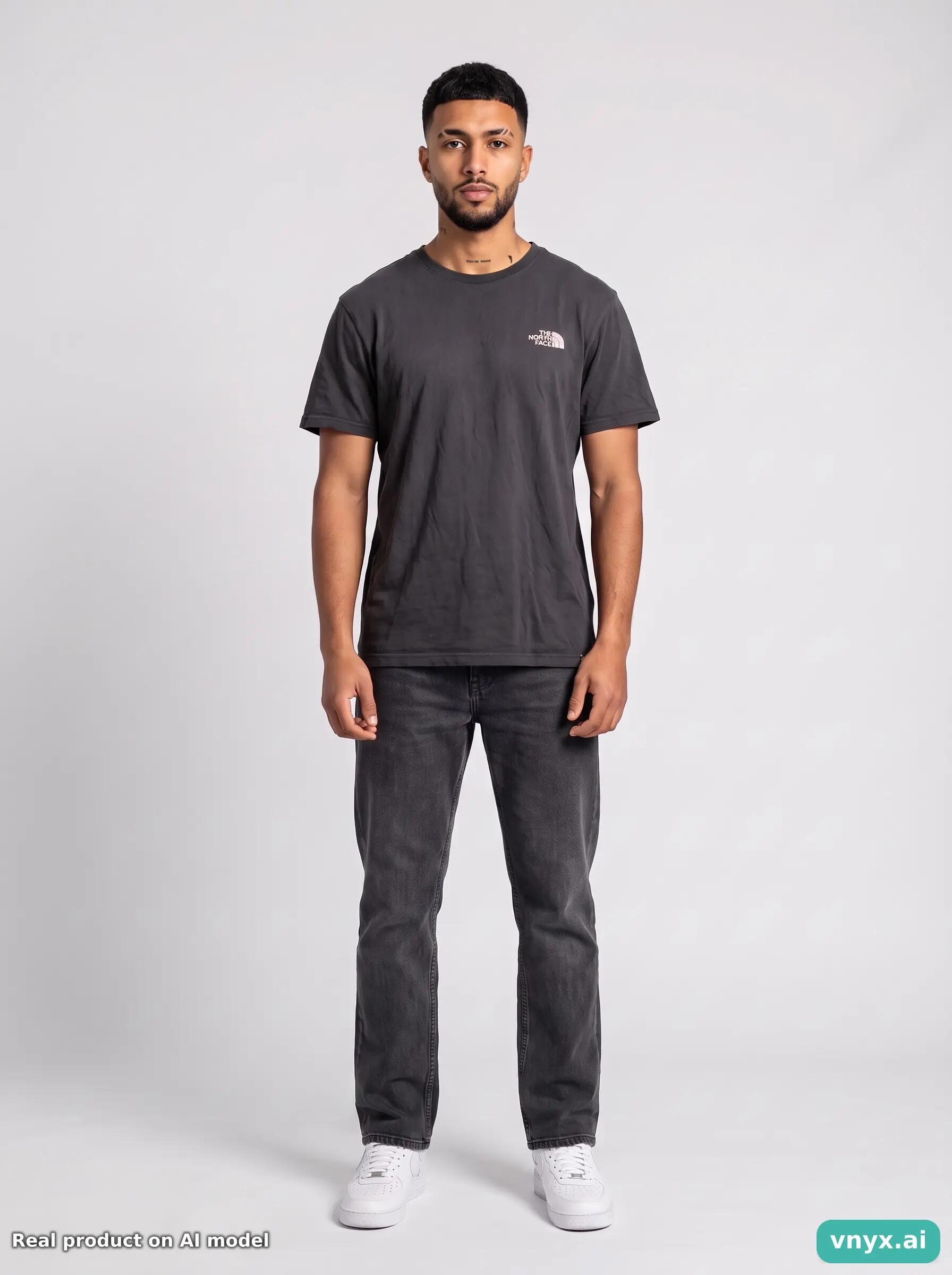 Second Life - Vintage The North Face Charcoal T-Shirt Men M 6/6