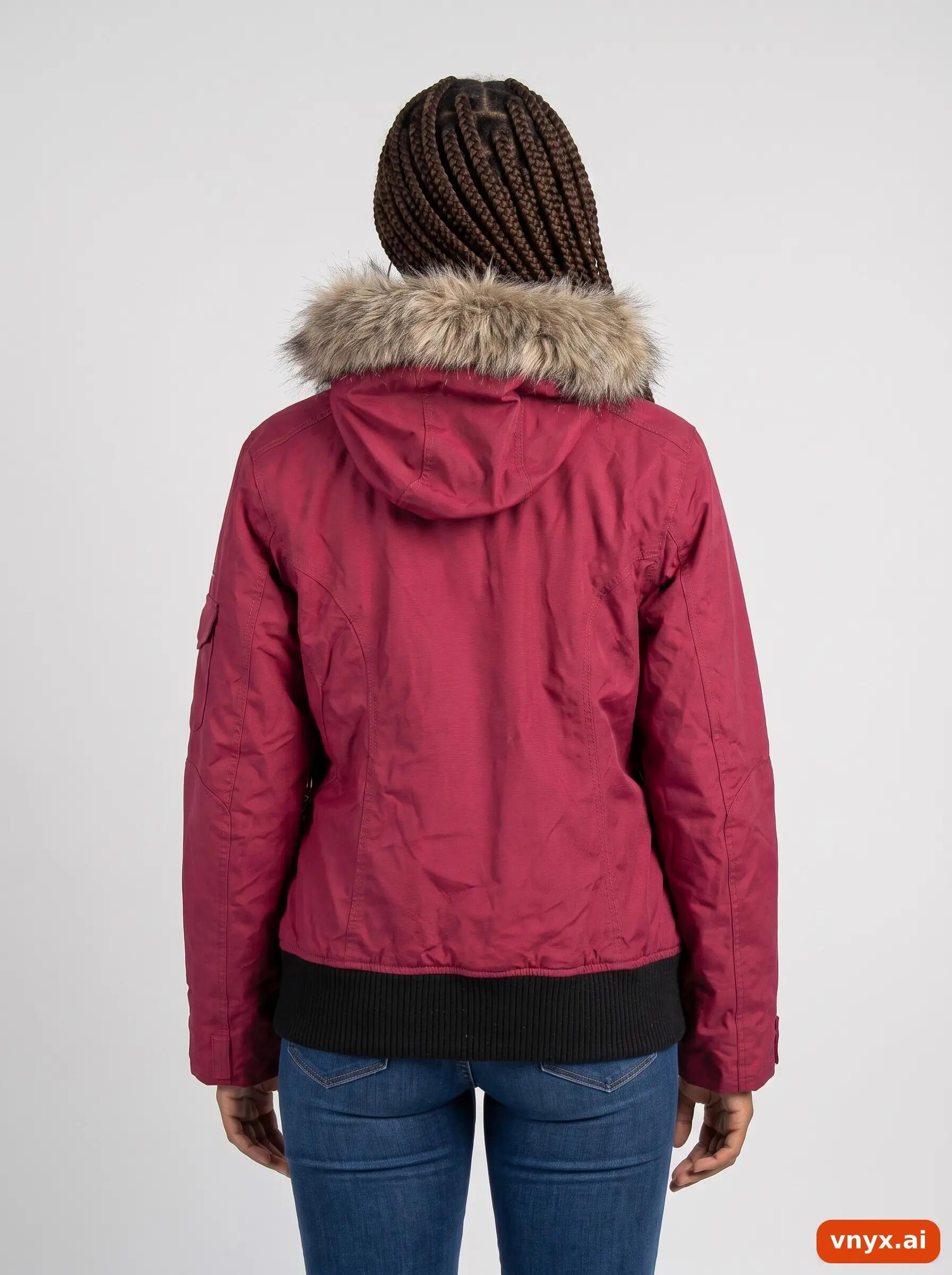 Second Life - Vintage Columbia Sportswear Burgundy Windbreaker Women S 2/6