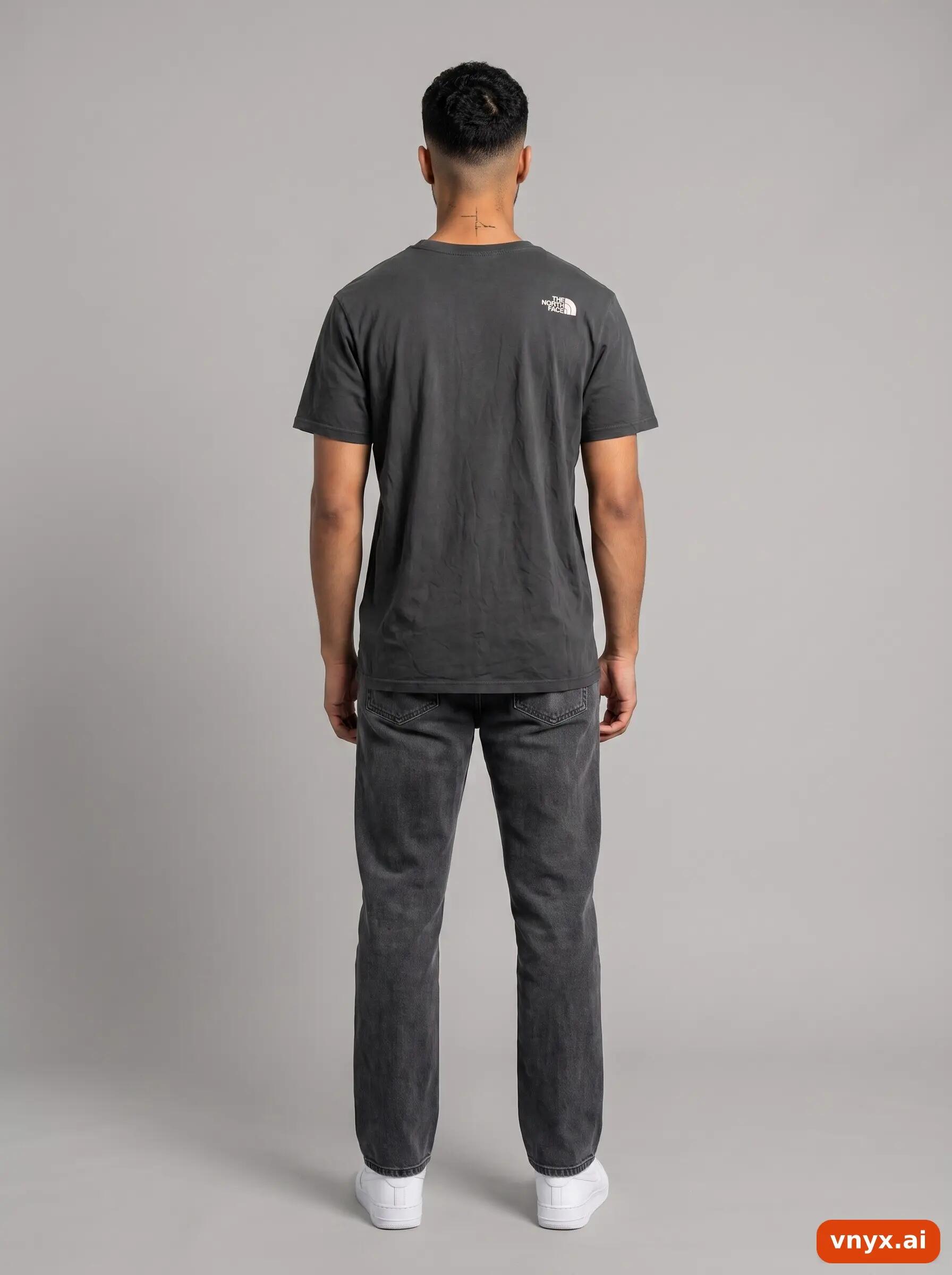 Second Life - Vintage The North Face Charcoal T-Shirt Men M 4/6
