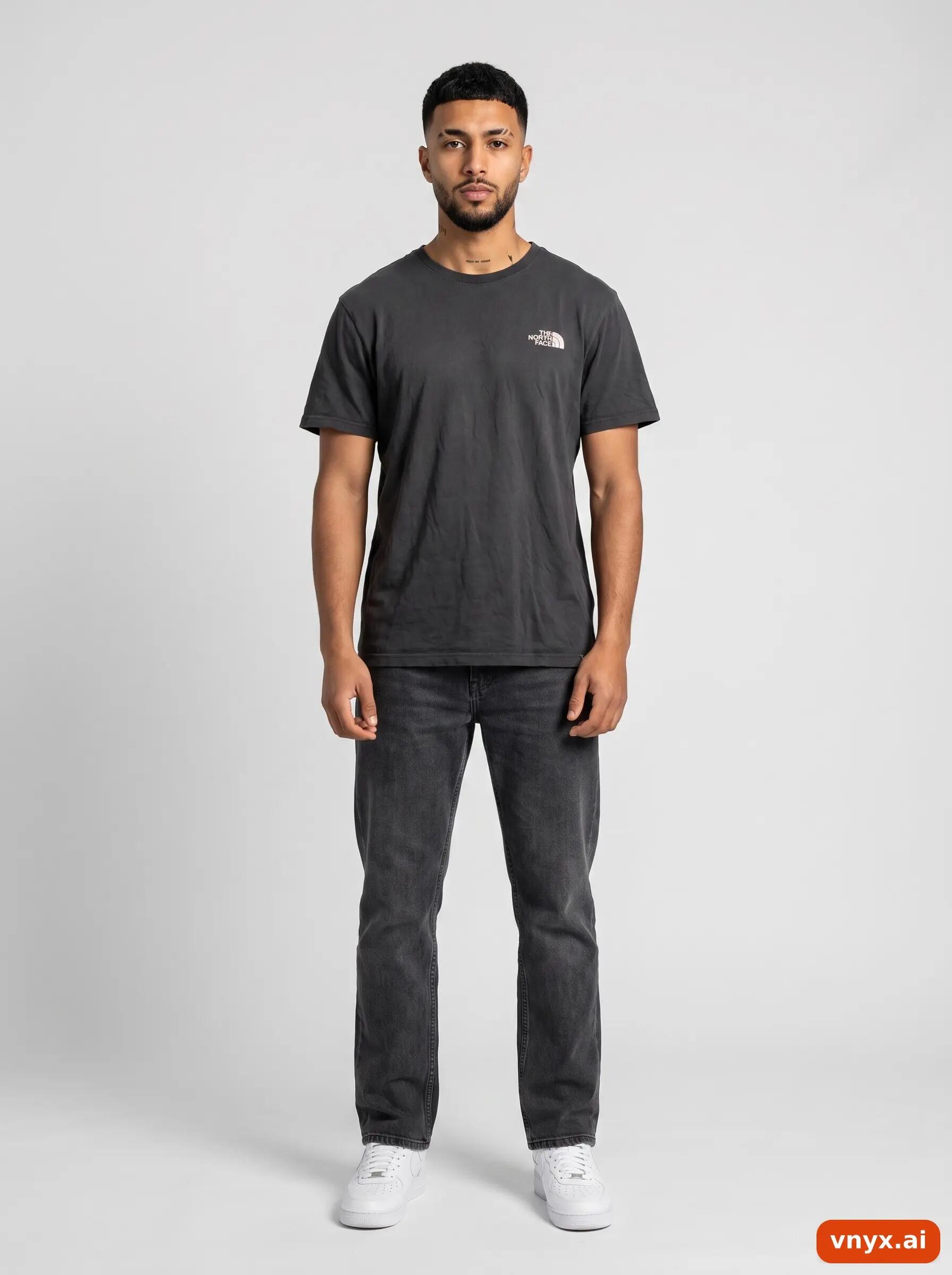 Second Life - Vintage The North Face Charcoal T-Shirt Men M 3/6