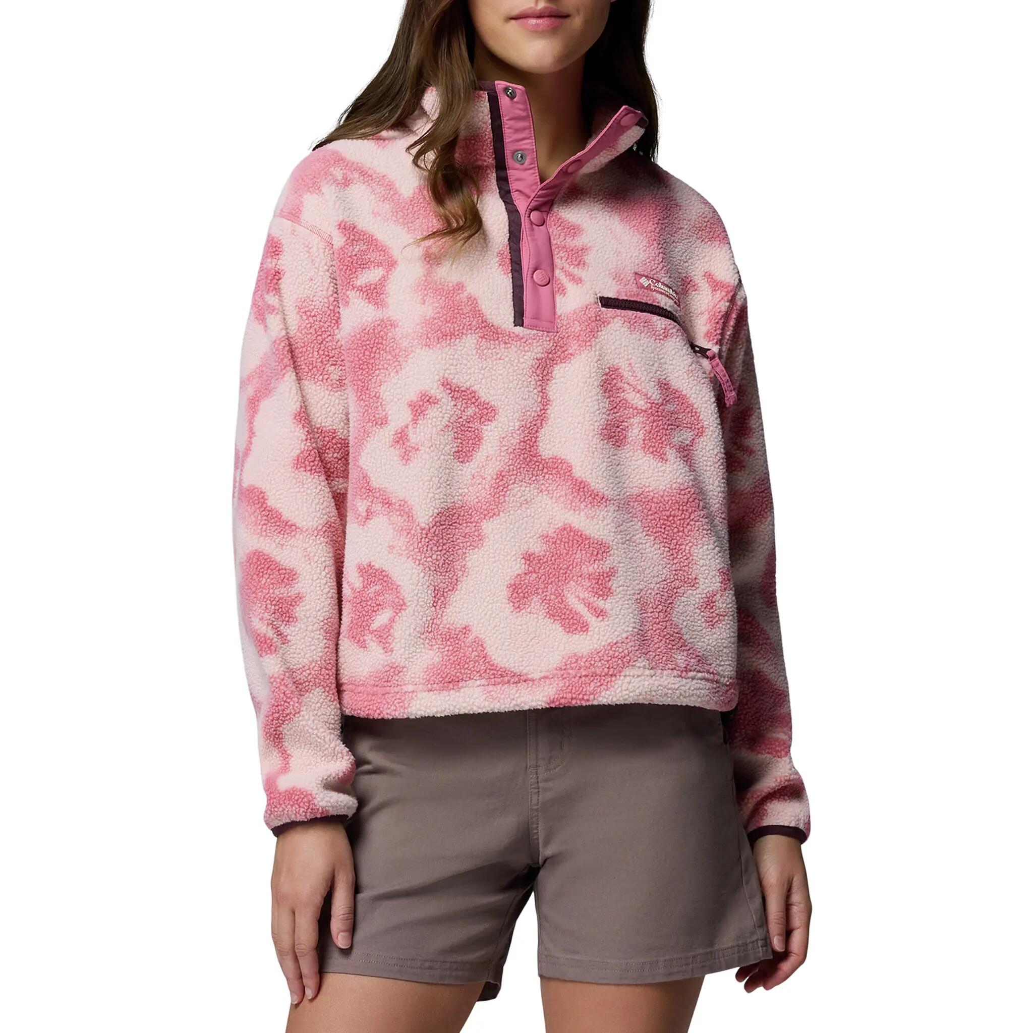 Pullover weich wärmend Damen - Helvetia™ II Printed Cropped Half Snap 2/6
