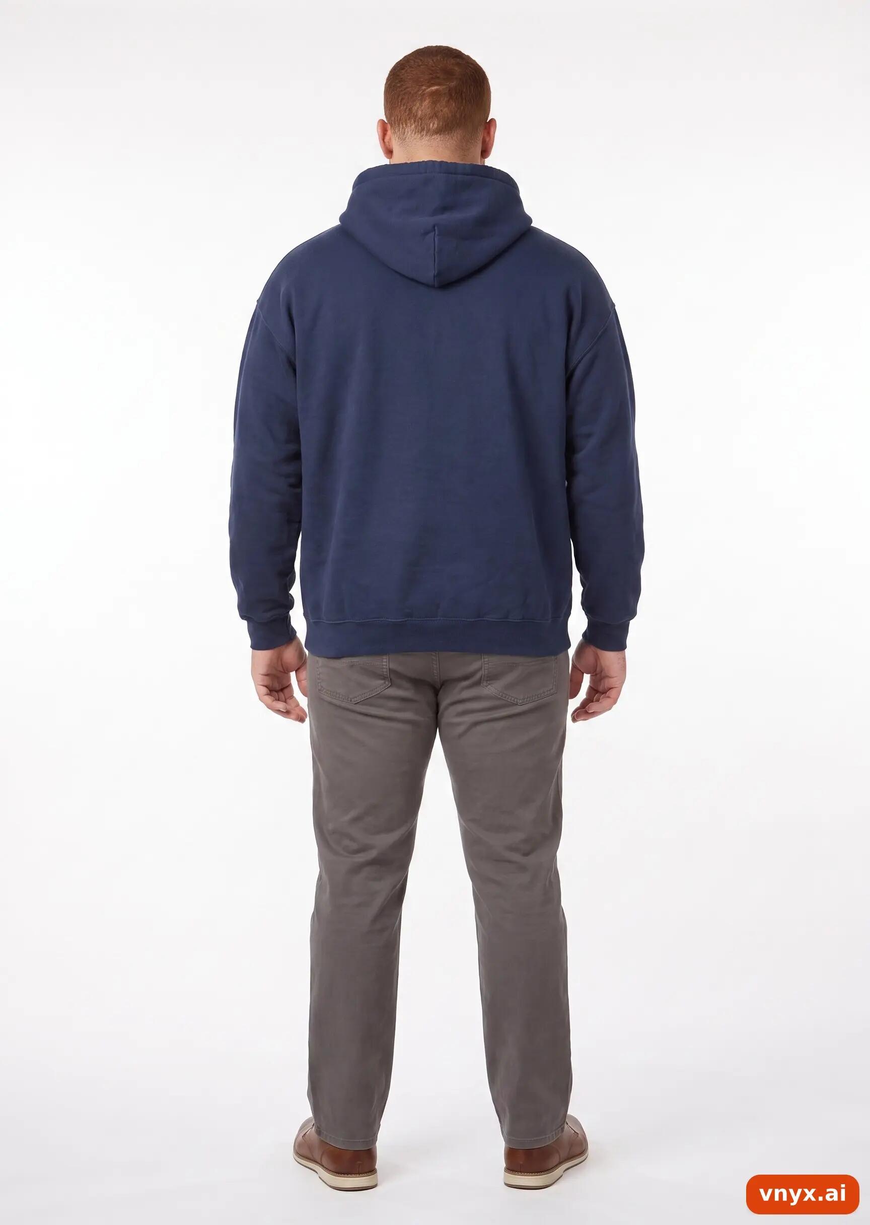 Second Life - Vintage Gildan Dark blue Hoodie Men L 4/6