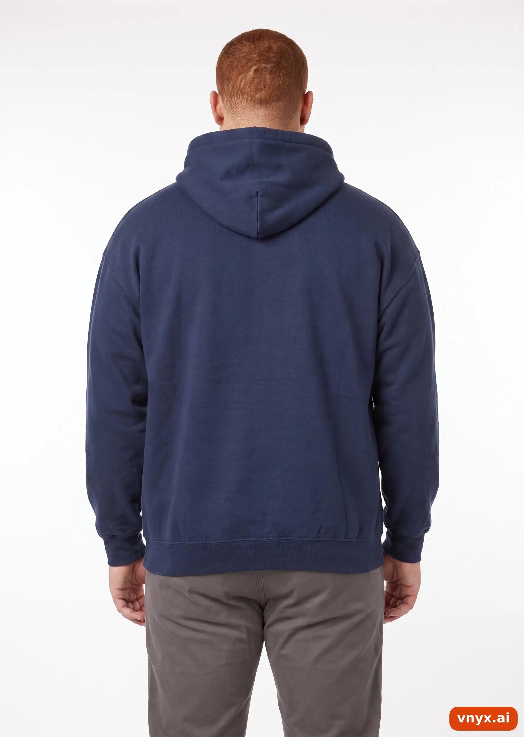 Second Life - Vintage Gildan Dark blue Hoodie Men L 2/6