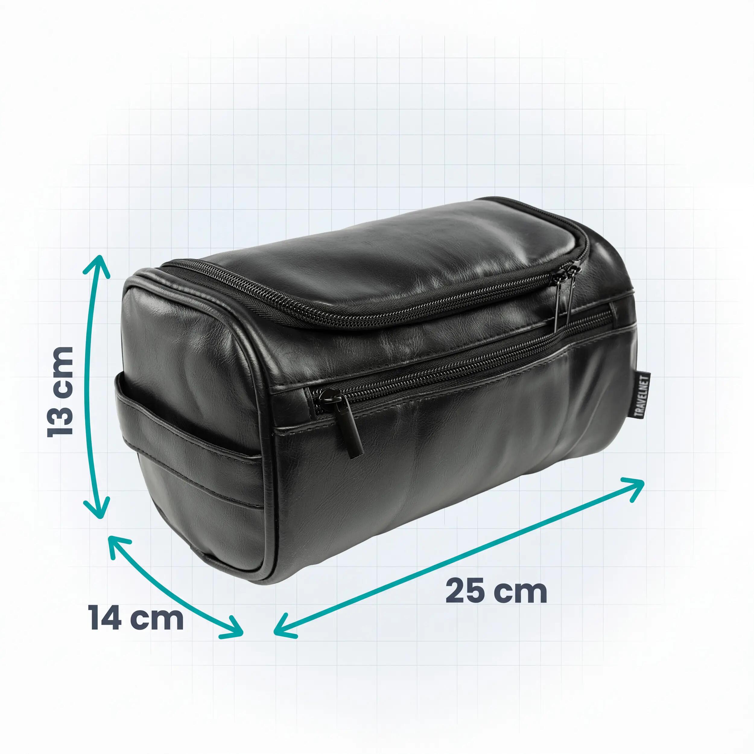 Travelnet Beauty Case Effetto Pelle con Gancio, Organizer da Viaggio di Lusso 7/7