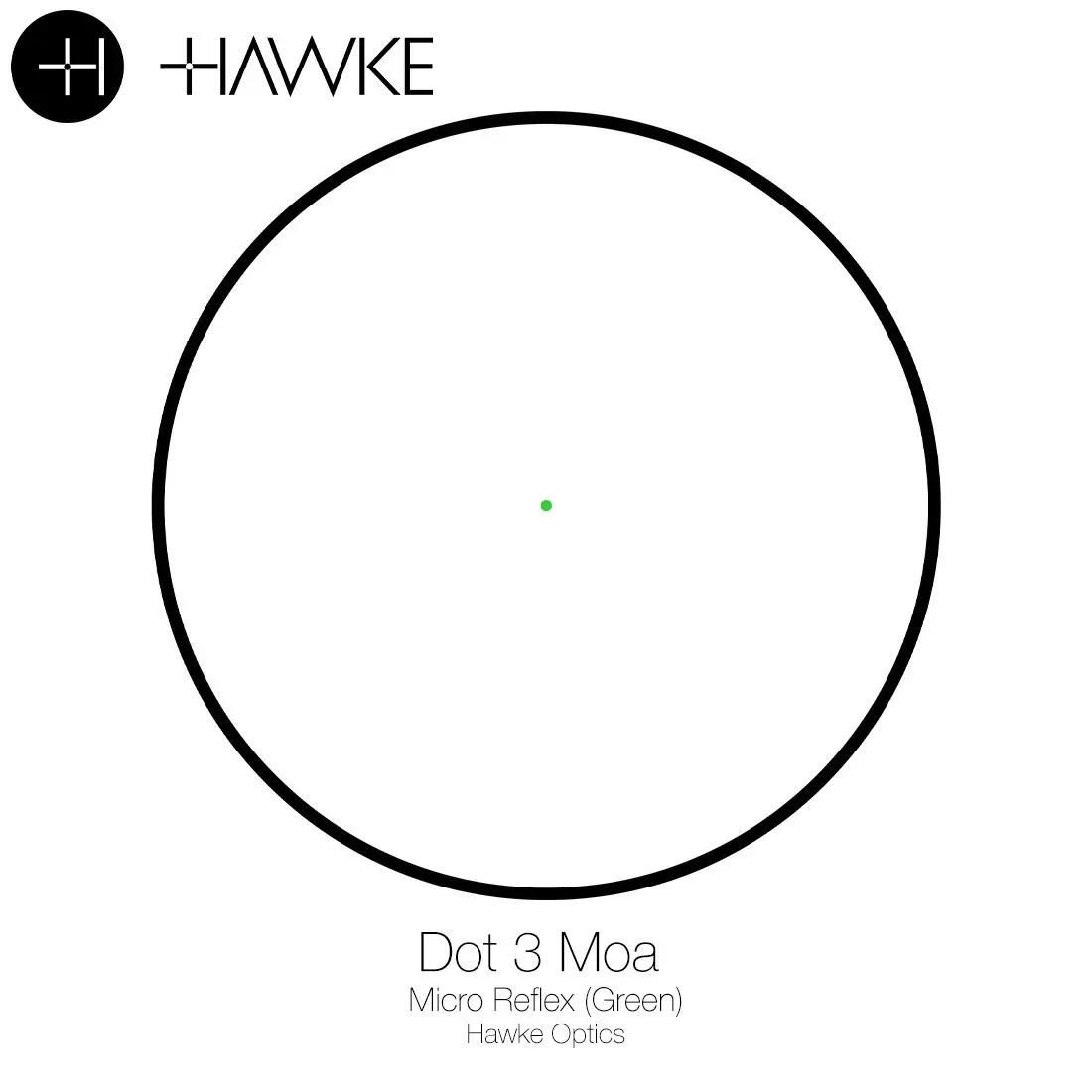 Visor Red Dot Hawke Endurance Green Dot 1x25 (3 MOA Dot) Weaver 5/7