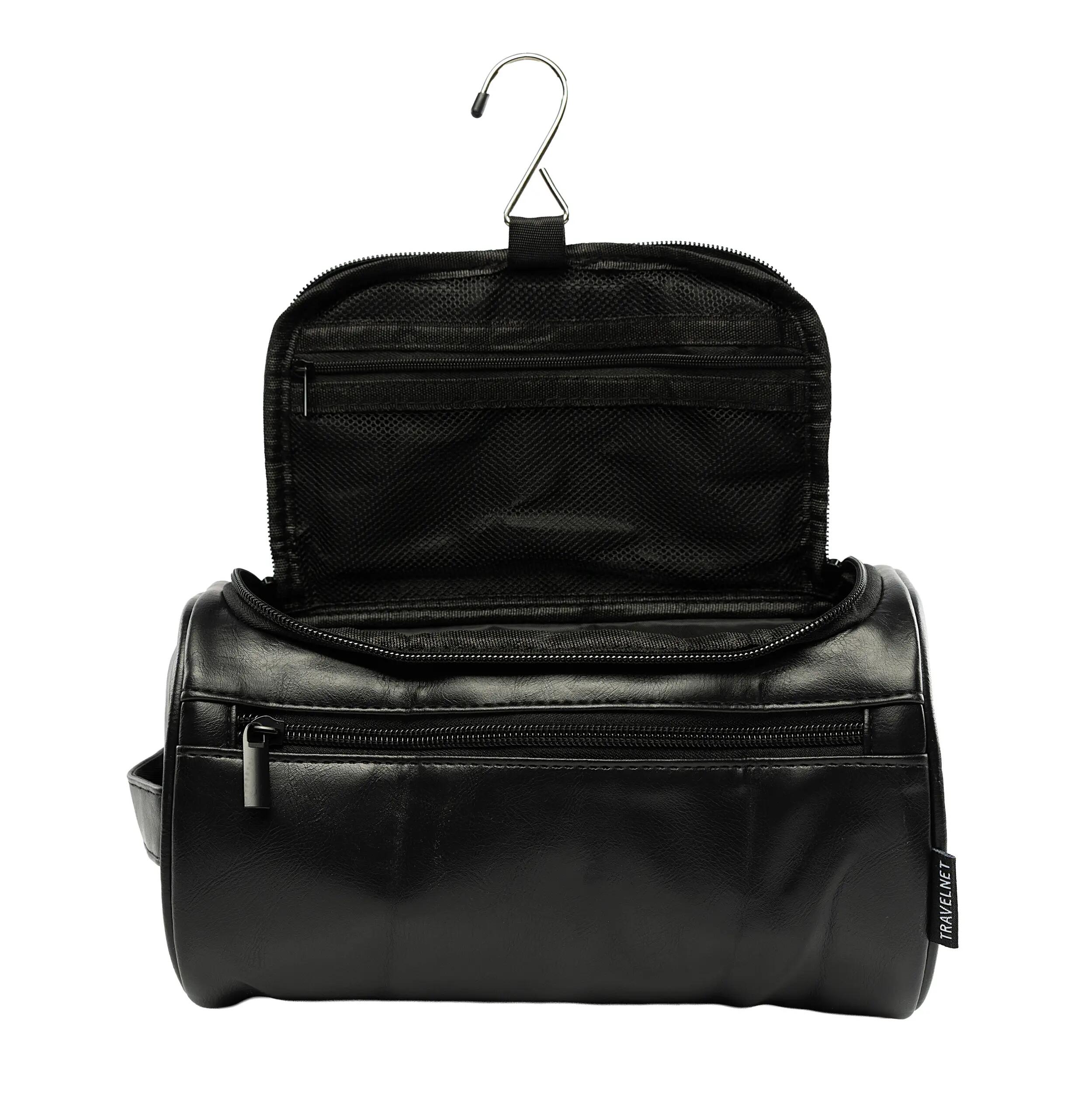 Travelnet Beauty Case Effetto Pelle con Gancio, Organizer da Viaggio di Lusso 4/7