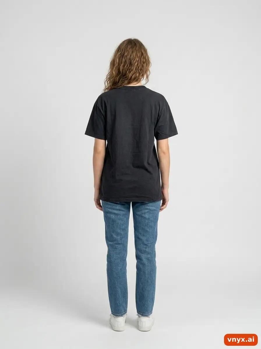 Second Life - Vintage Fruit of the Loom Timeless Black T-Shirt Women M 4/6