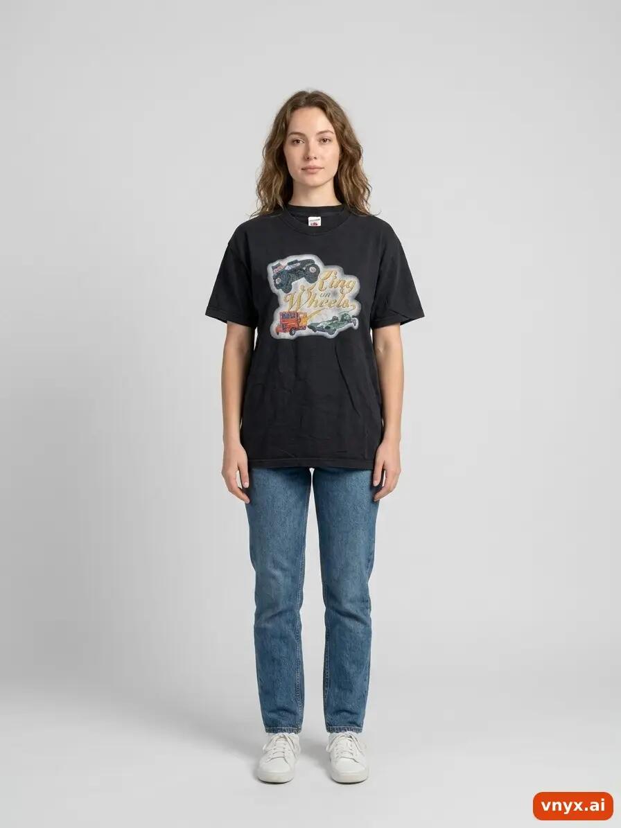 Second Life - Vintage Fruit of the Loom Timeless Black T-Shirt Women M 3/6