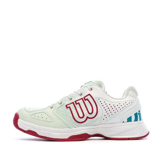 Chaussures de tennis Blanches/Bordeaux Junior Wilson Kaos