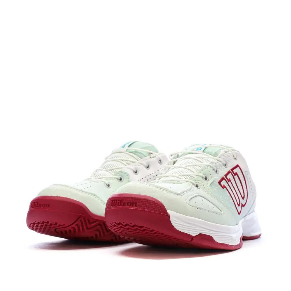 Wilson Kaos Junior Tennis Schoenen Wit/Bordeaux 7/7