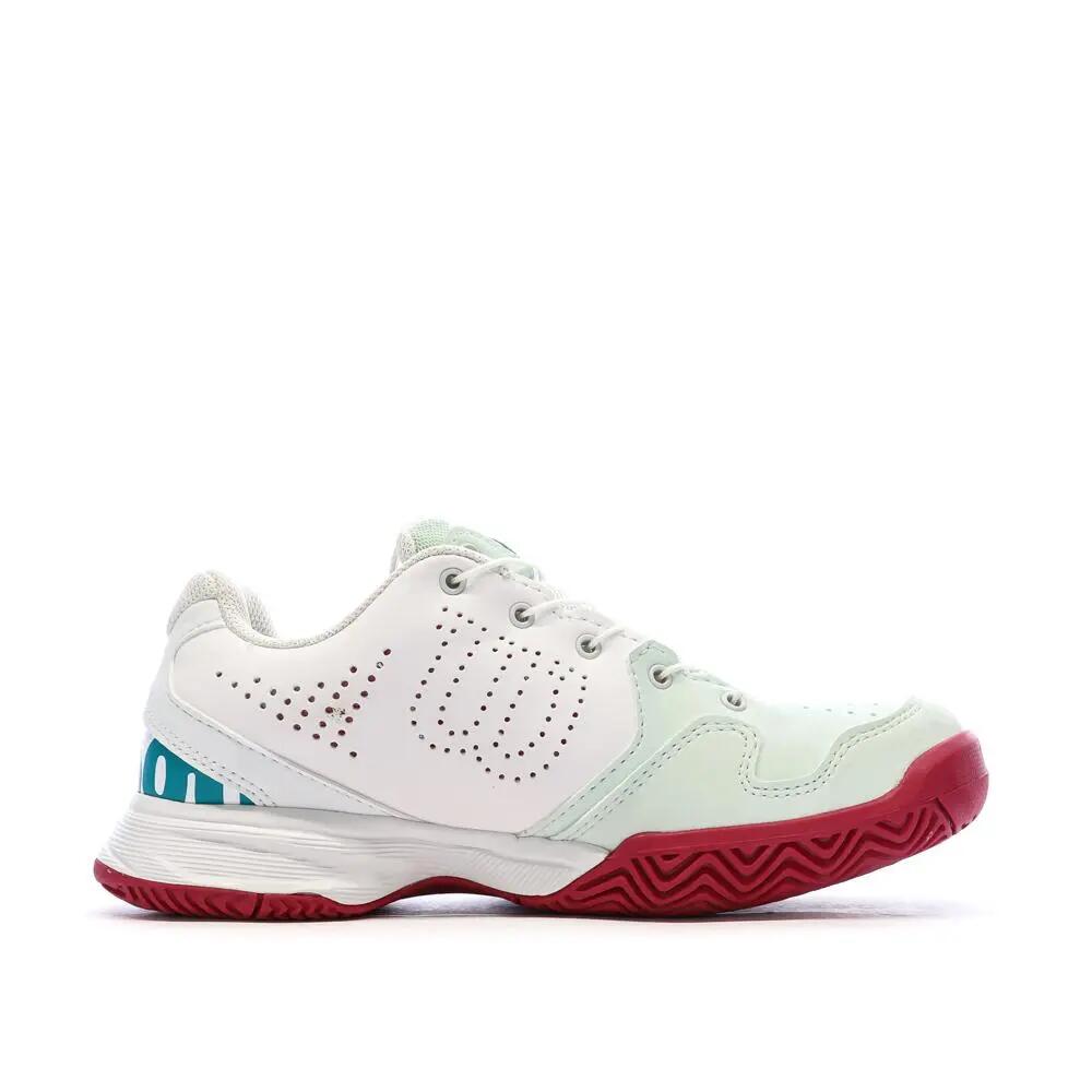 Wilson Kaos Junior Tennis Schoenen Wit/Bordeaux 3/7