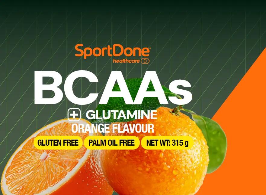 BCAAs + GLUTAMINA Naranja 500g SportDone 3/4