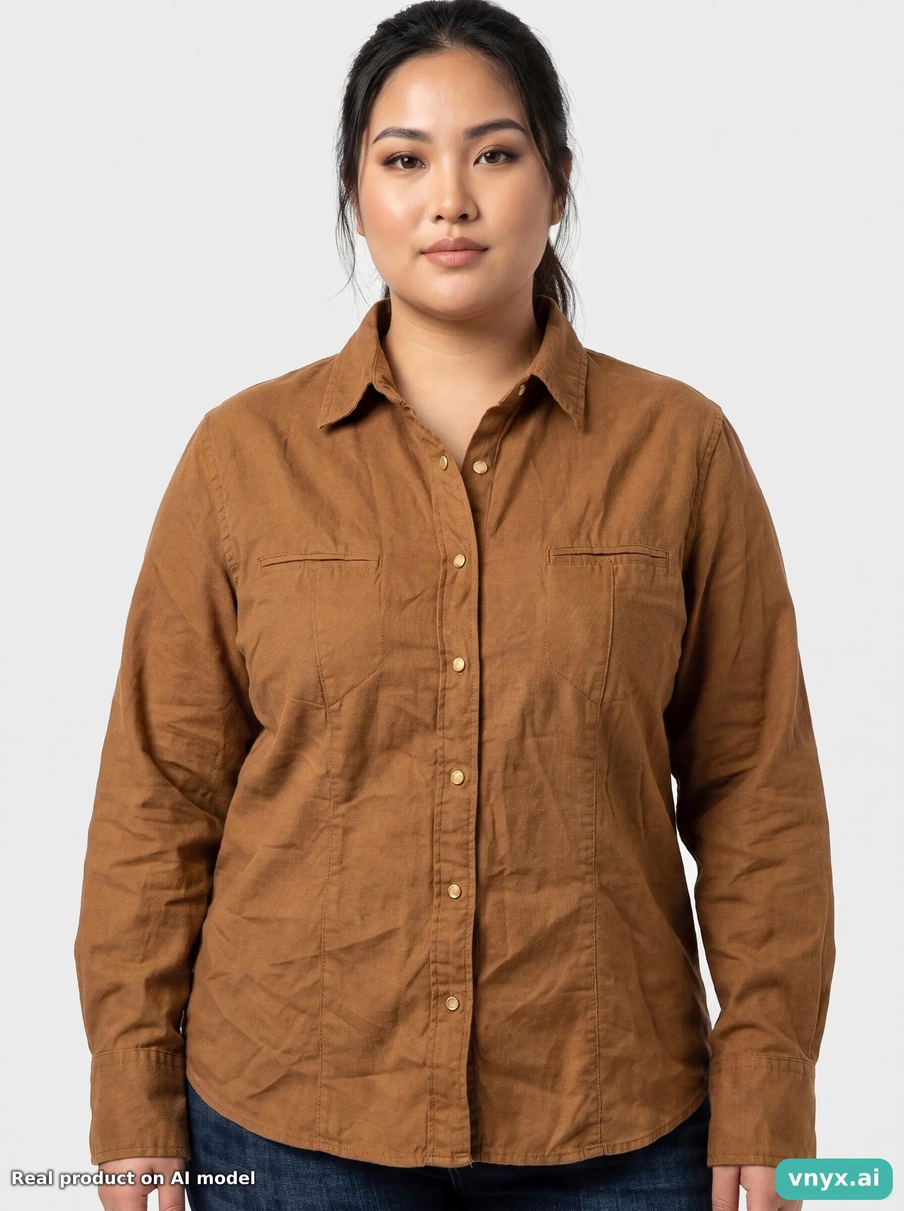 Second Life - Vintage Columbia Brown Shirt Blouse Women XL 6/6