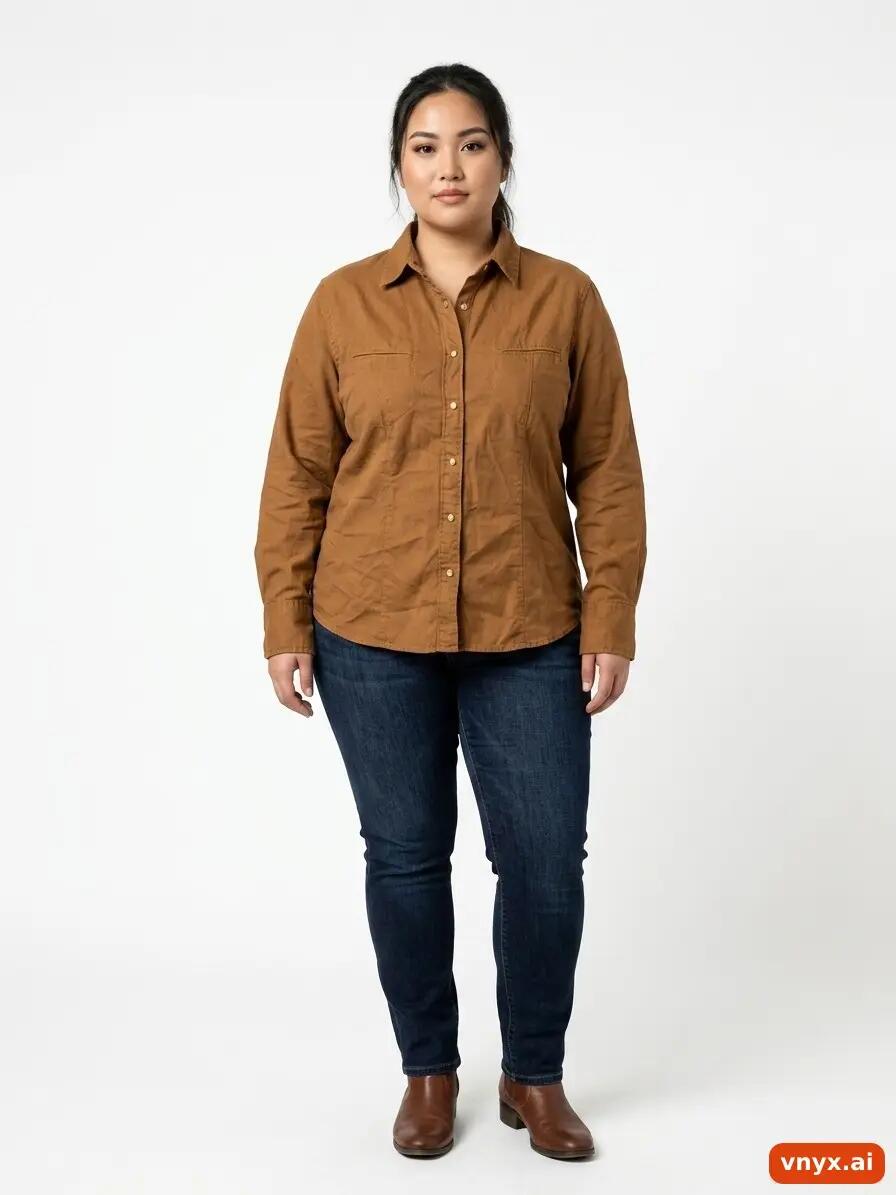 Second Life - Vintage Columbia Brown Shirt Blouse Women XL 2/6