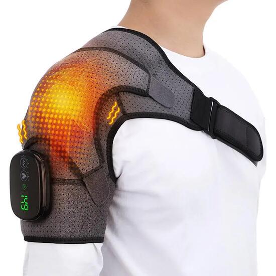 Épaulière chauffante sans fil avec vibration, masseur d'épaule chauffant, unisex