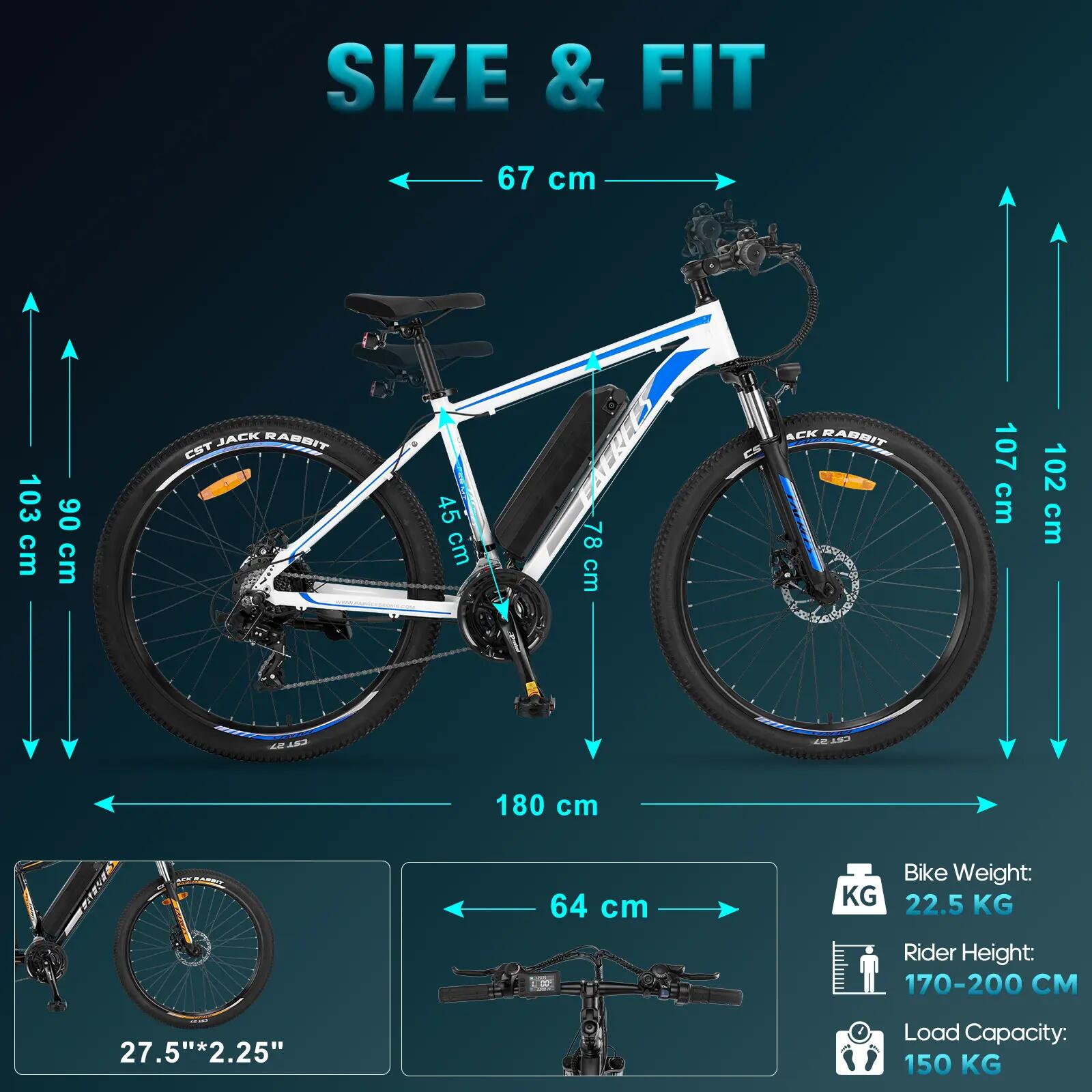 Electric Bicycle Fafrees F28 MT 250W Motor 36V 14.5AH Top Speed 25km/h, Black 15/15