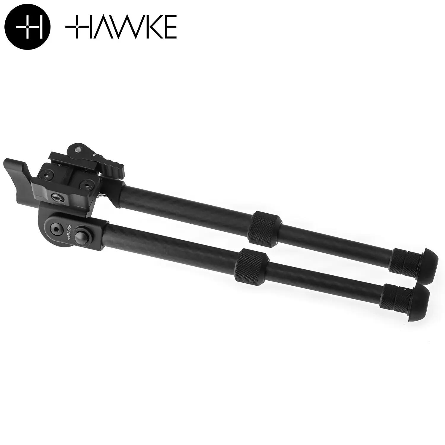 Bipé Hawke Pro Fibra de Carbono 20-28cm (8-11") Smooth Twist Lock Tilt Picatinny 3/5