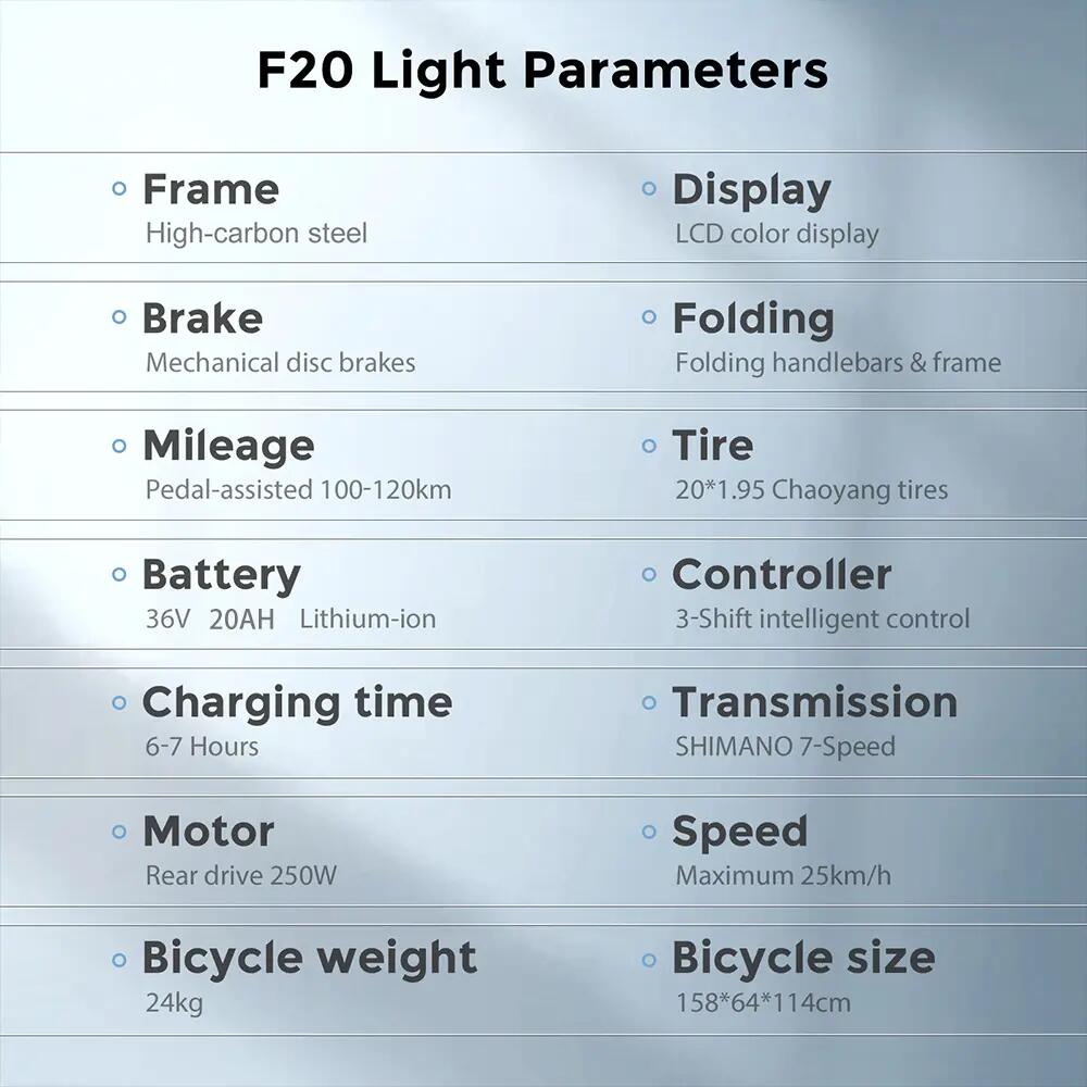 Electric Bicycle Fafrees F20 Light 20" Tire 250W Motor 48V 20Ah Battery 15/15