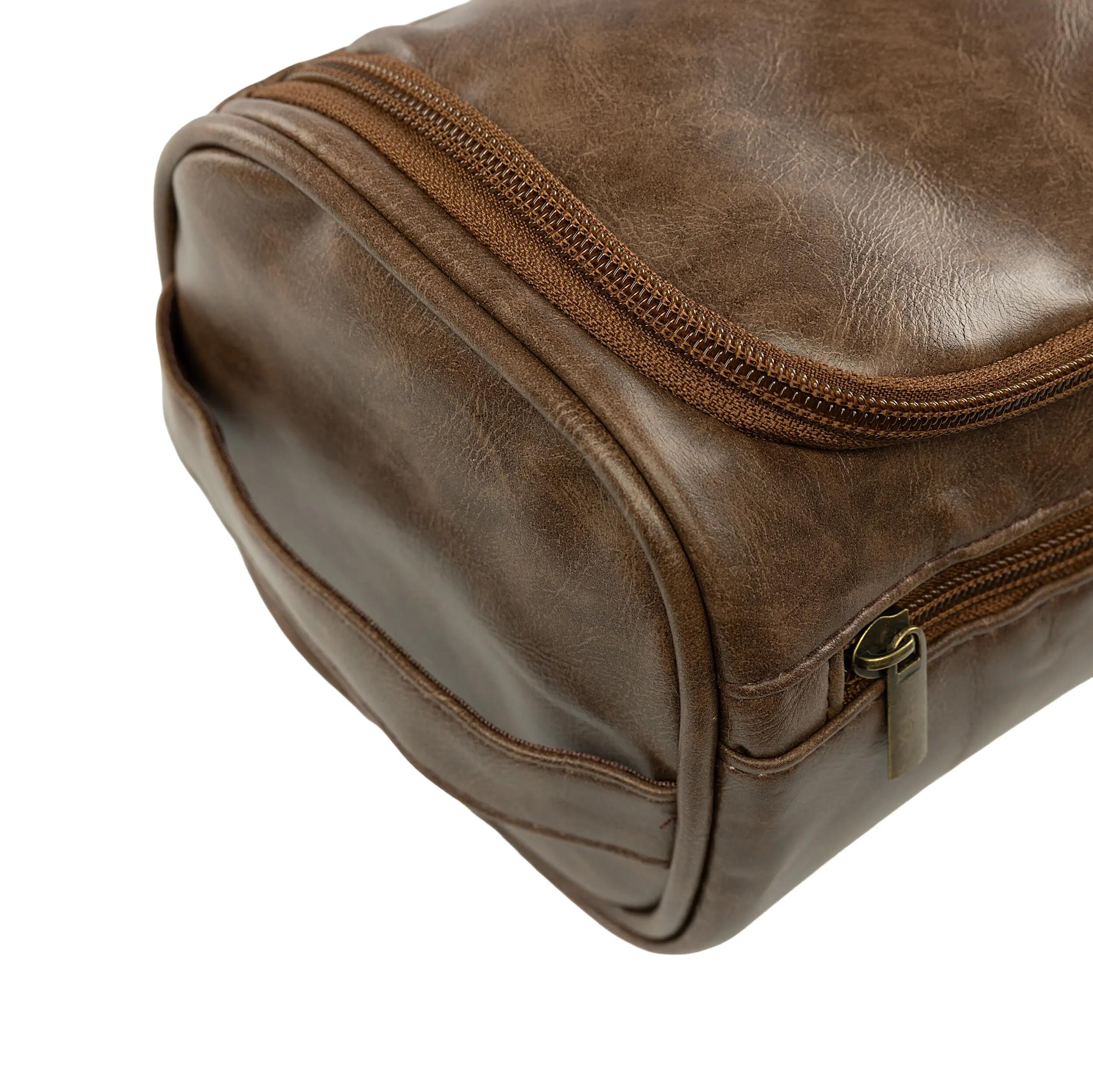 Travelnet Trousse de toilette aspect cuir avec crochet 3/7