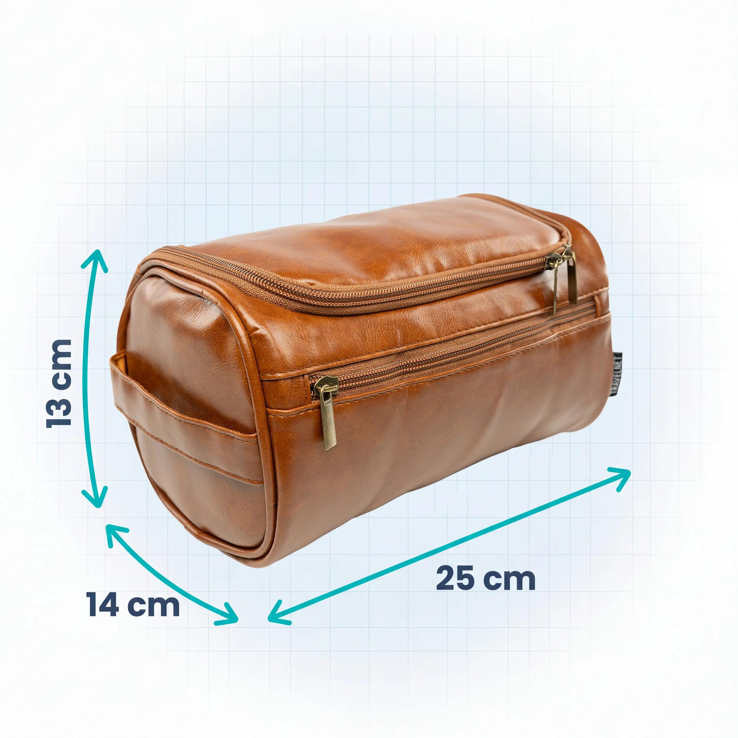 Travelnet Beauty Case Effetto Pelle con Gancio, Organizer da Viaggio di Lusso 7/7
