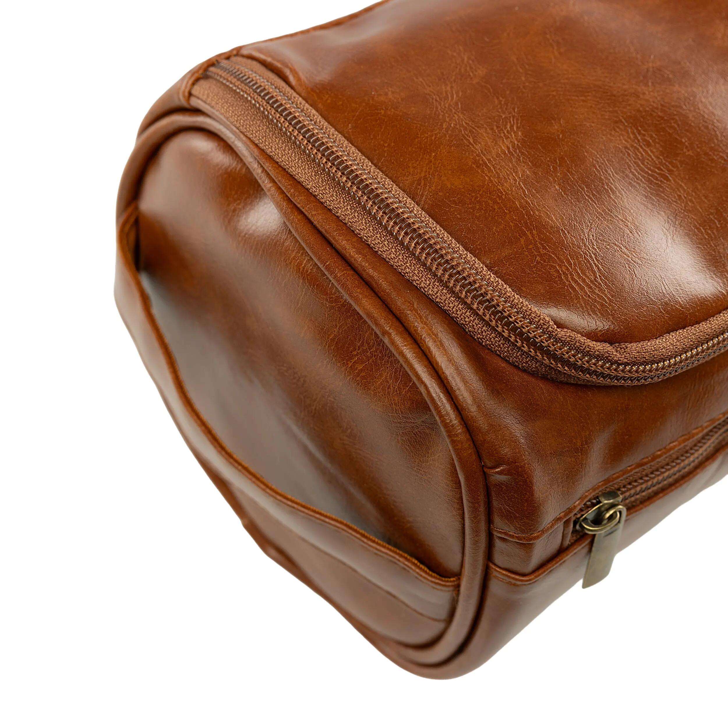 Travelnet Beauty Case Effetto Pelle con Gancio, Organizer da Viaggio di Lusso 3/7