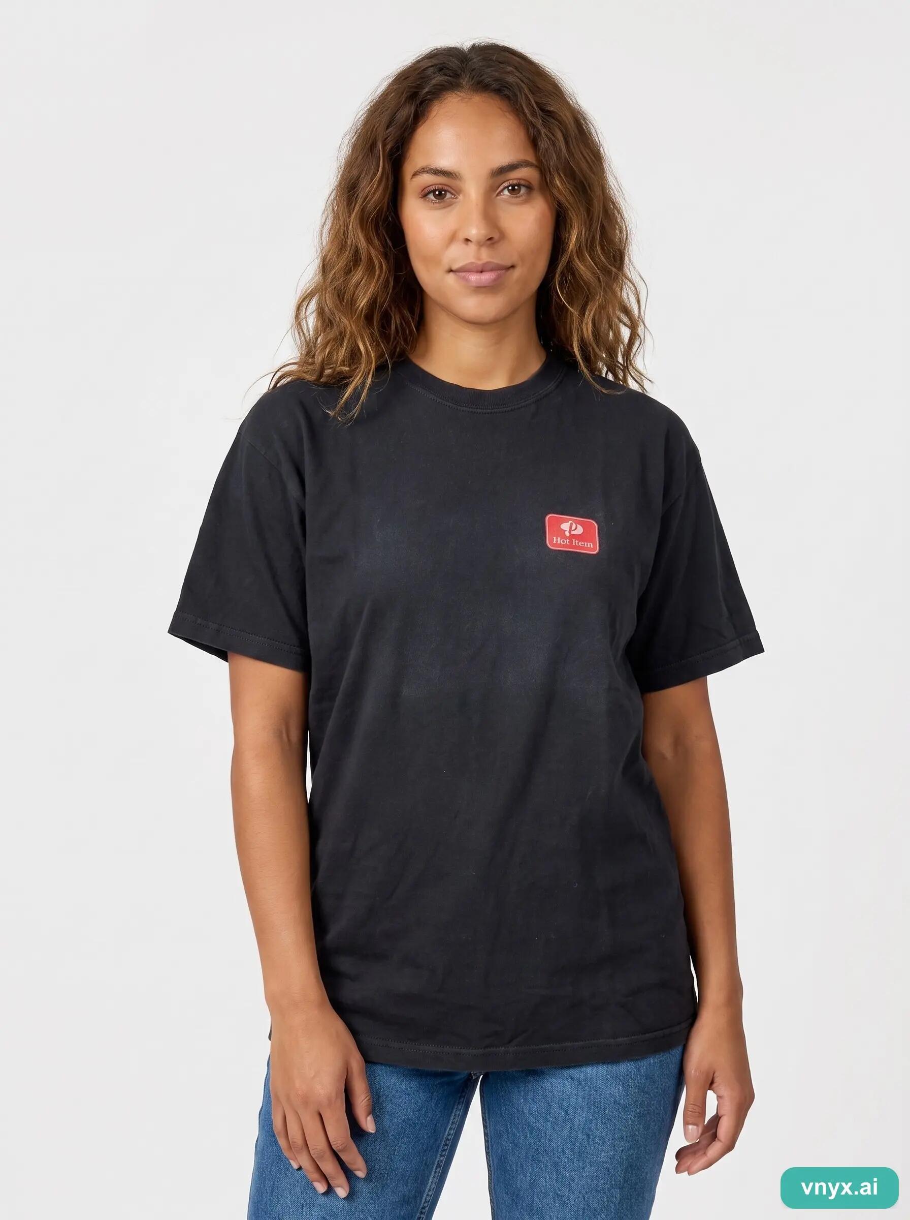 Second Life - Vintage Fruit of the Loom Classic Black T-Shirt Women M 6/6