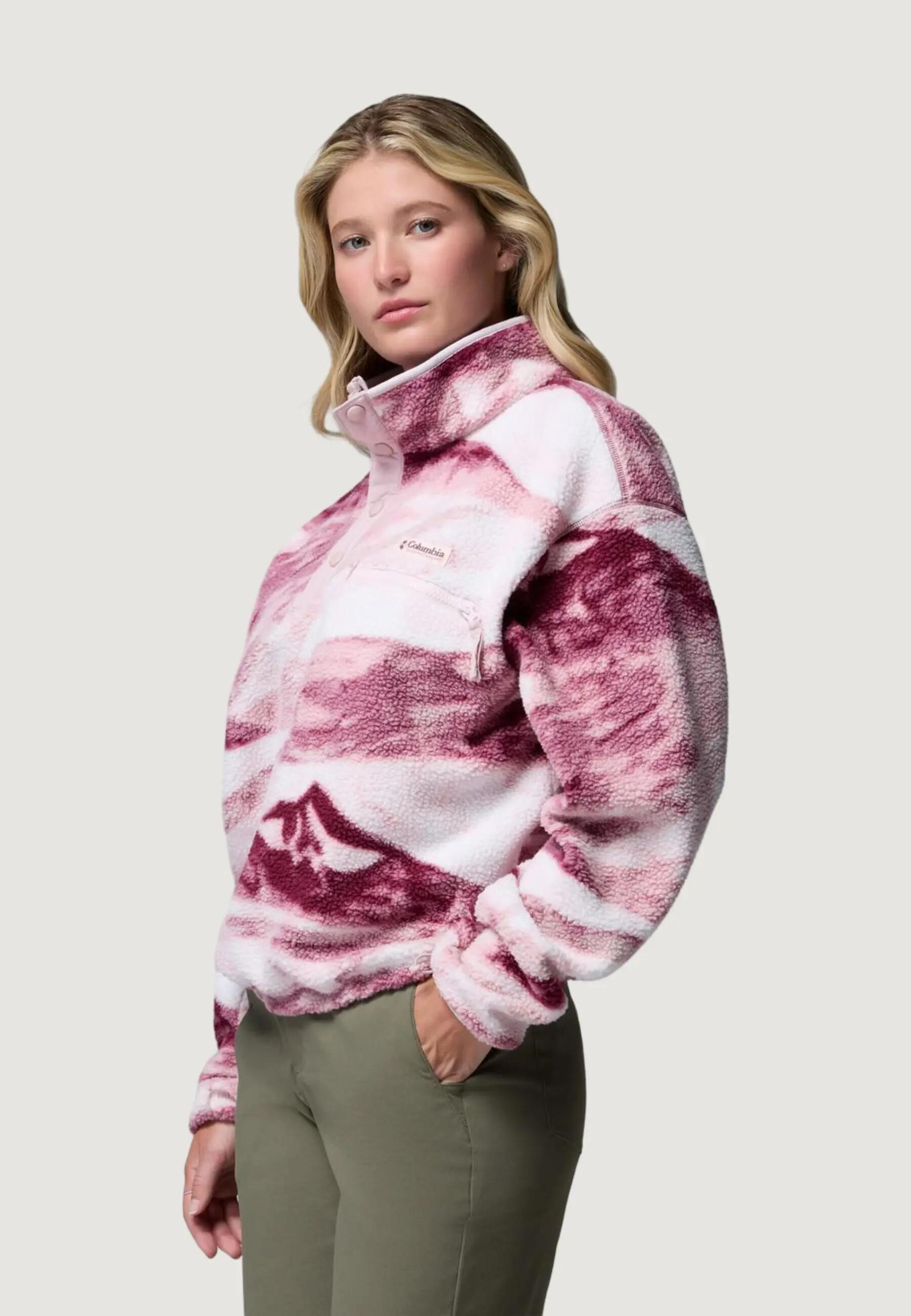 Sweater Helvetia™ II Printed Cropped Half Snap DAMES Paars 4/5