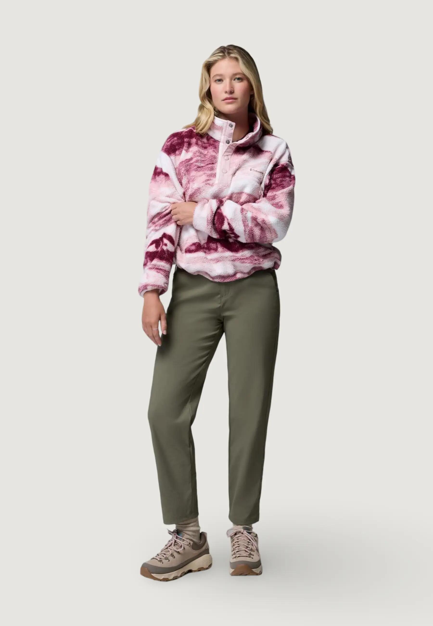 Sweater Helvetia™ II Printed Cropped Half Snap DAMES Paars 2/5