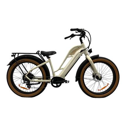 Vélo électrique - Vélo urbain - Femme - Beach Cruiser à cadre ouvert