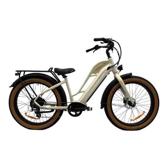Vélo électrique - Vélo urbain - Femme - Beach Cruiser à cadre ouvert