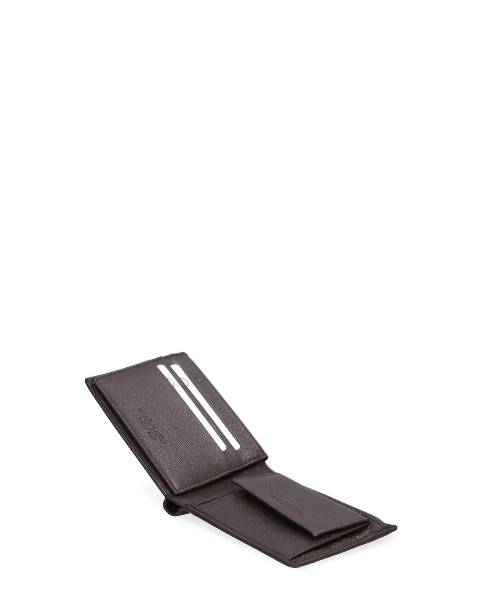 Sergio Tacchini Herenportemonnee Echt Leer Zwart Casual 5/8