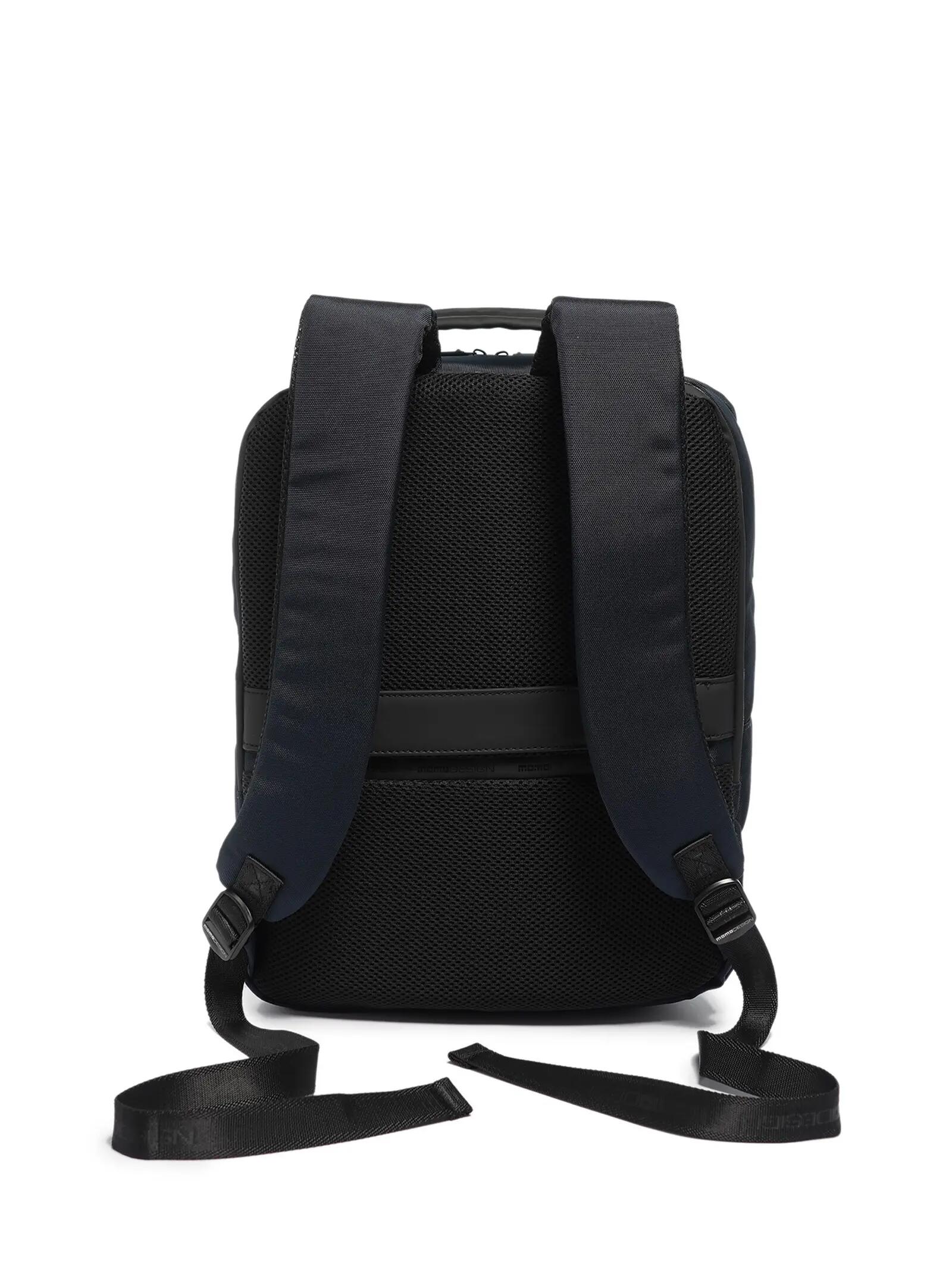 Momo Design Heren Rugzak Zwart Polyester met Rits en Vakken 3/3