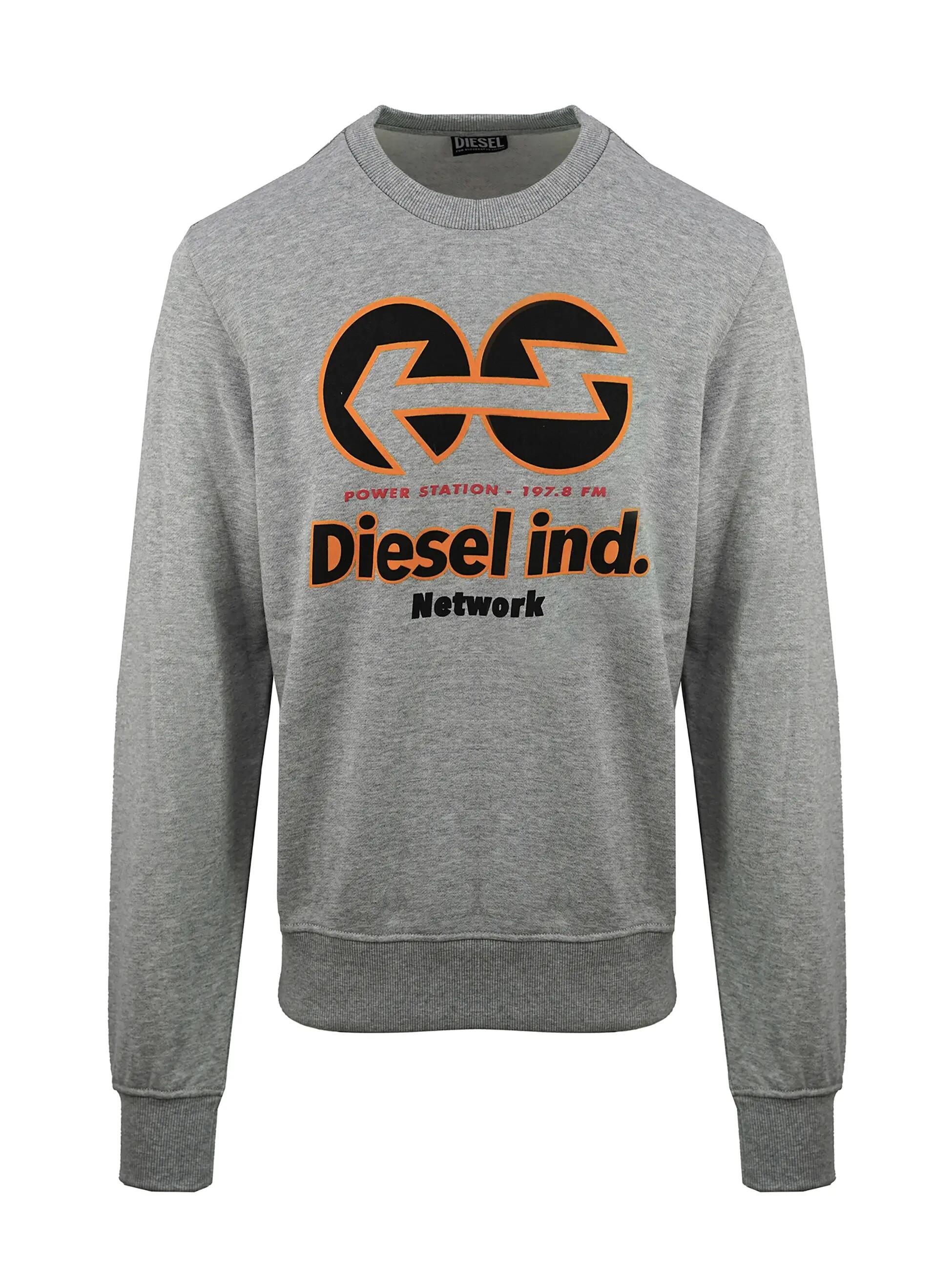 Sweatshirt Diesel grise homme coton polyester casual 5/7
