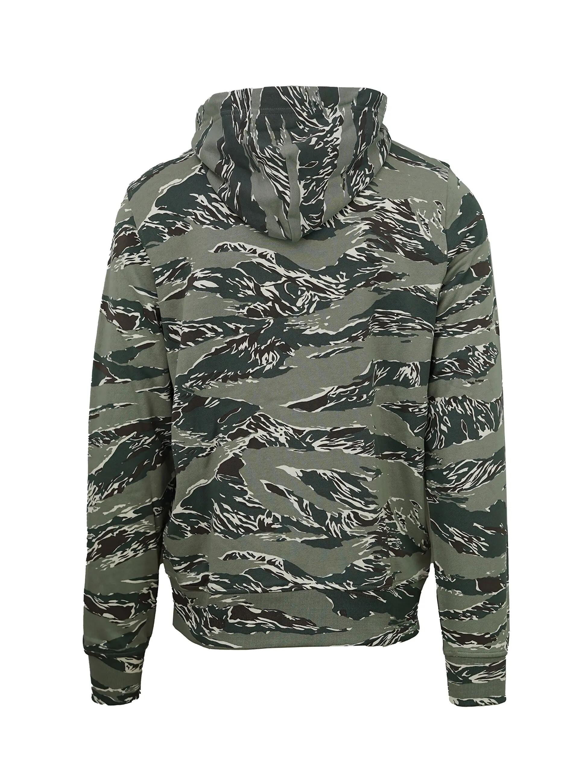Diesel Hoodie mit Reißverschluss Camouflage Grün 100% Baumwolle Herren 6/7