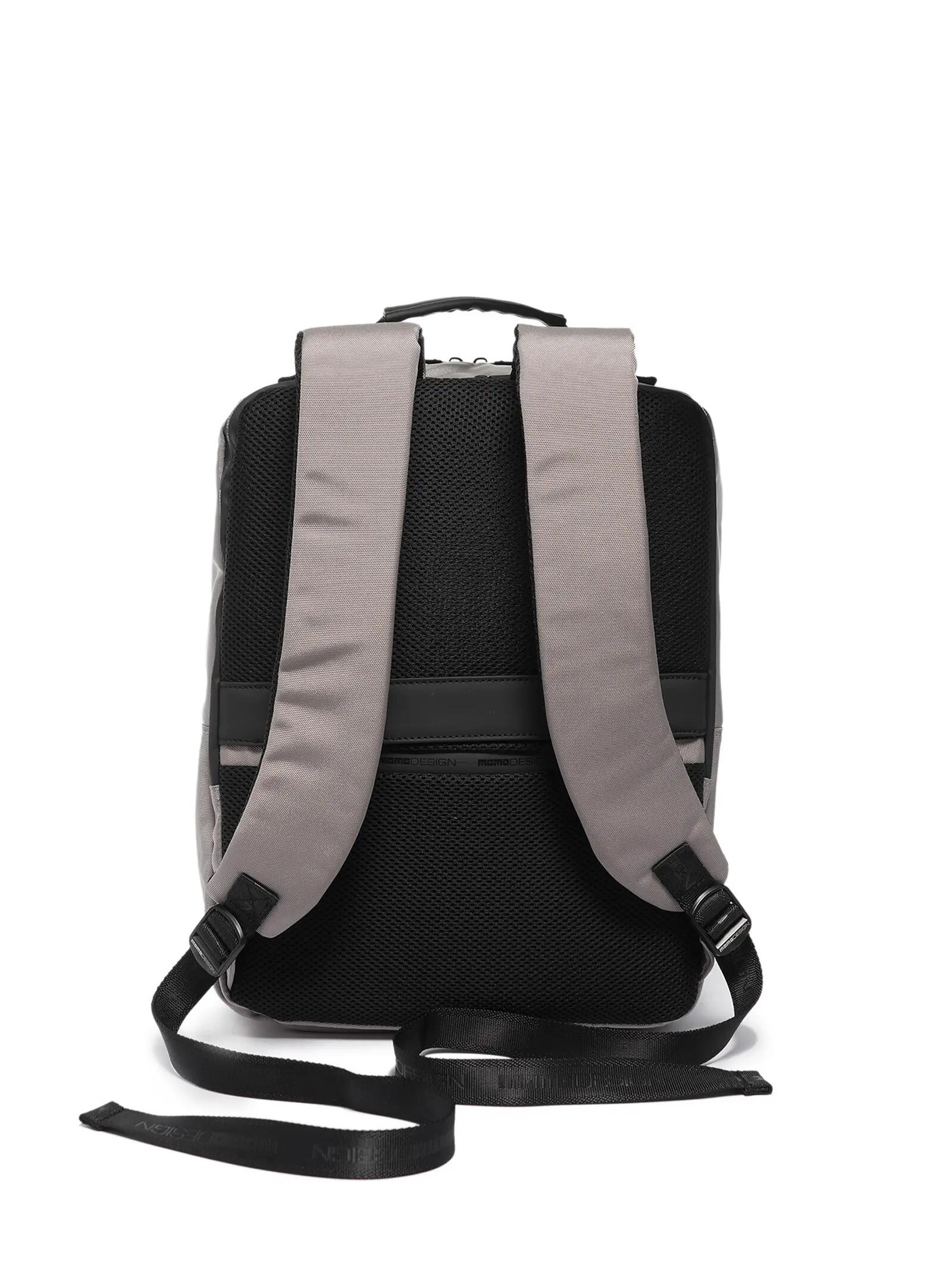 Momo Design Heren Rugzak Zwart Polyester met Rits en Vakken 3/3