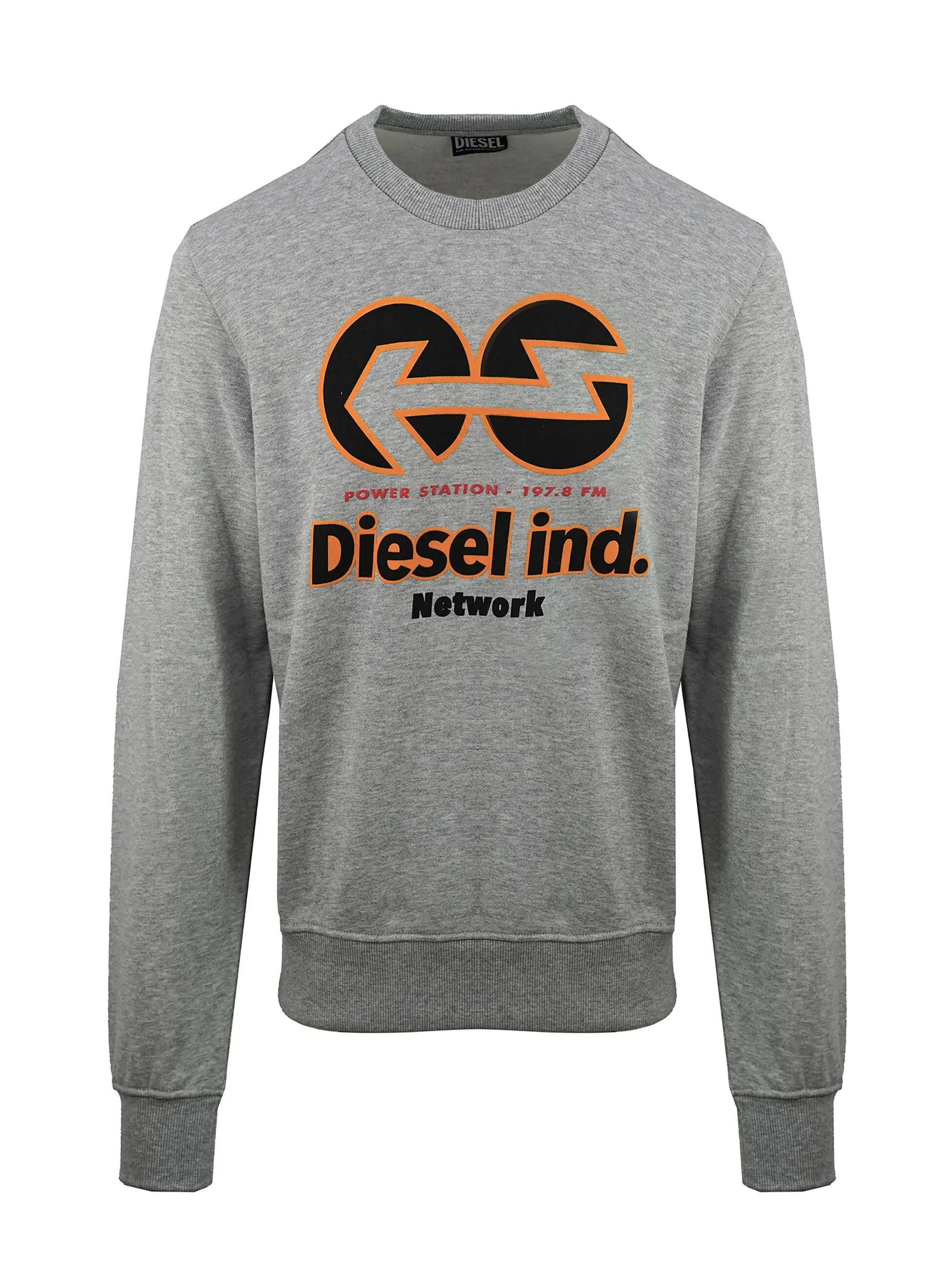 Sweatshirt Diesel grau Herren Baumwolle Polyester Casual 5/7