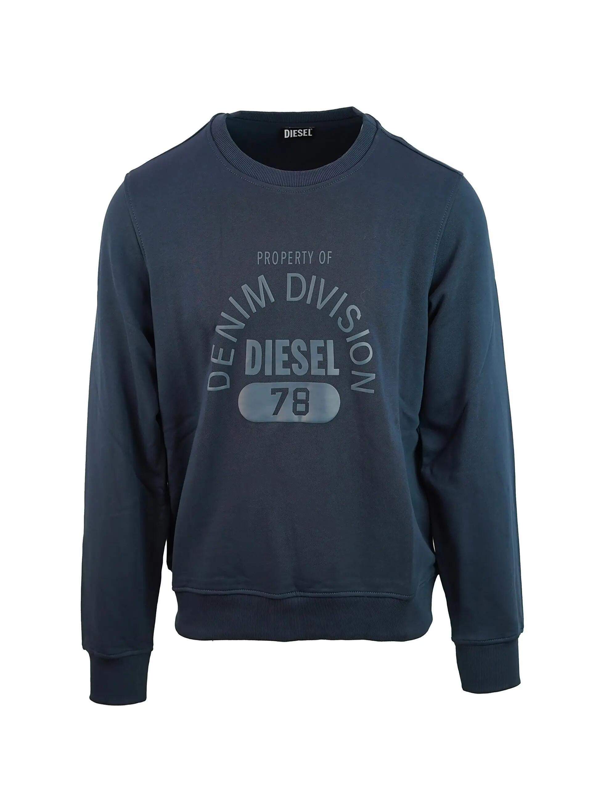 Diesel Herren Sweatshirt Blau 100% Baumwolle - Lässiger Klassiker 5/7