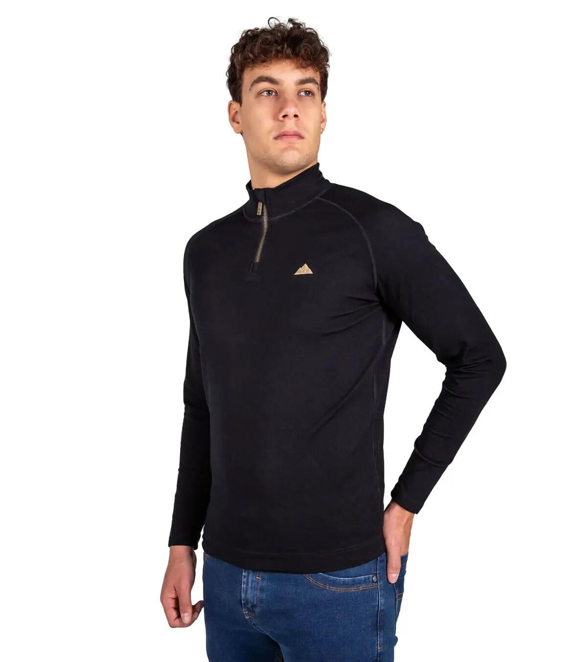 Forro polar de lana merino para montaña Merino Rex Unisex Negro 4/5