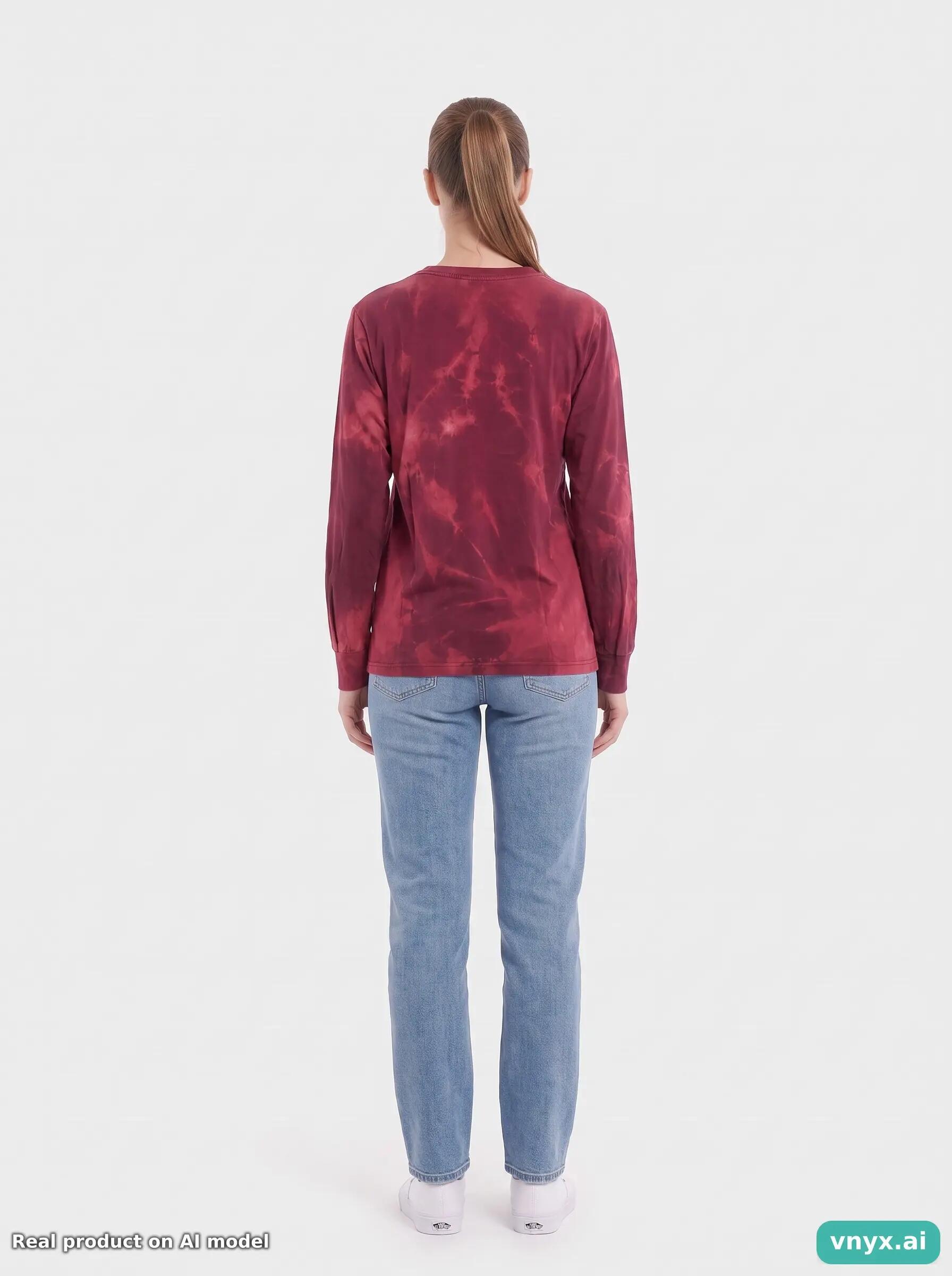 Second Life - Vintage Vans Burgundy Long-Sleeved Top Women XS 5/6