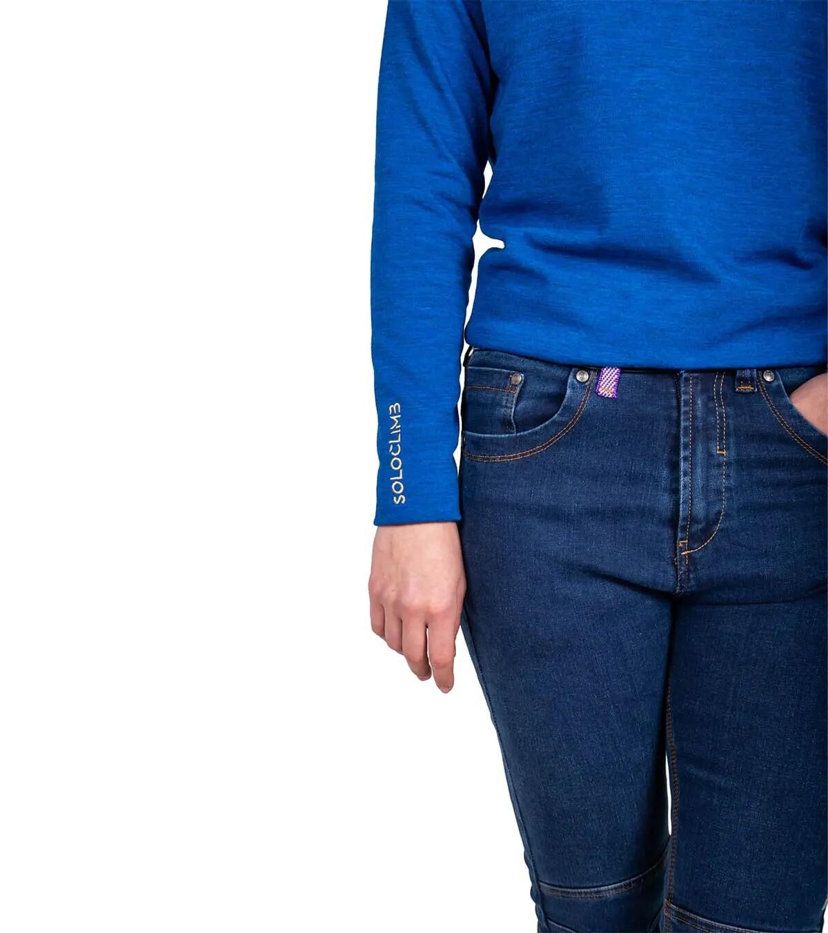 Forro polar de lana merino para montaña Merino Rex Unisex Azul 3/5