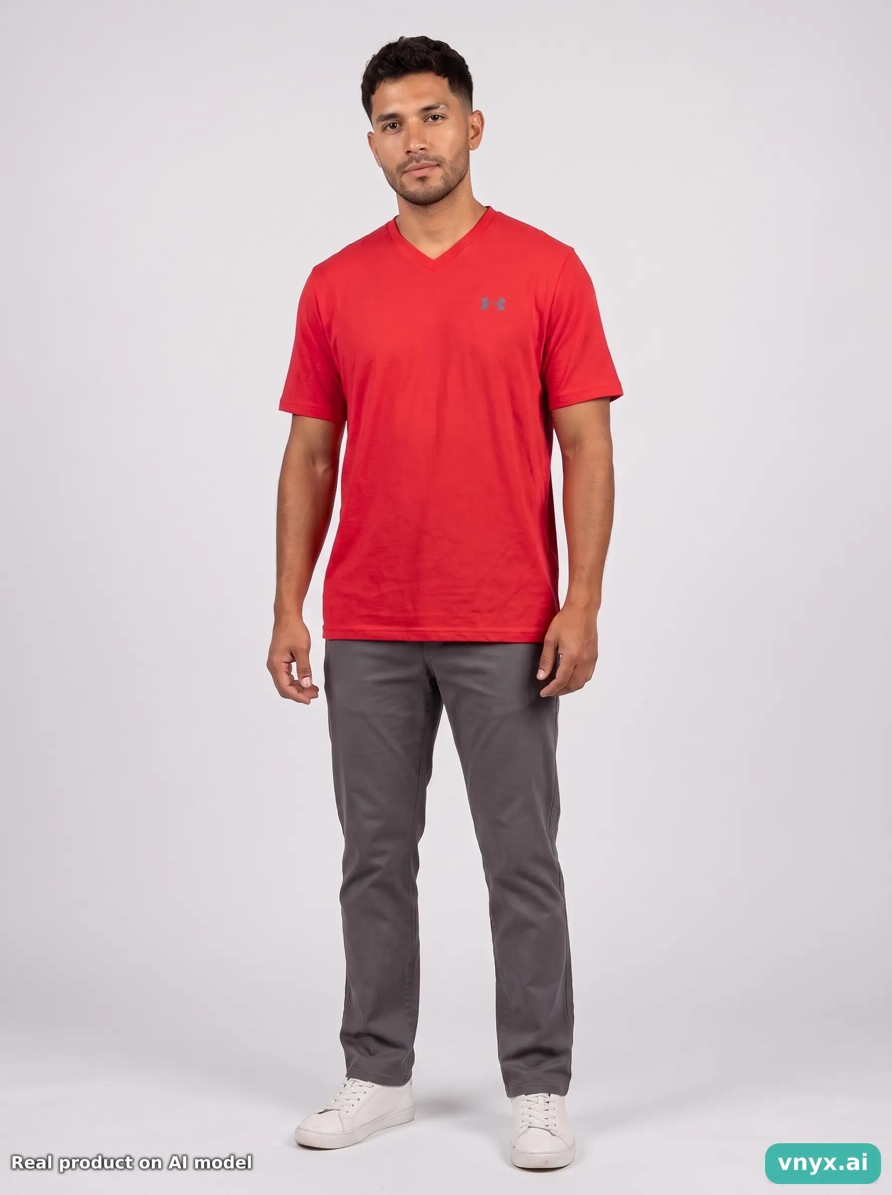 Second Life - Vintage Under Armour Red T-Shirt Men M 5/6