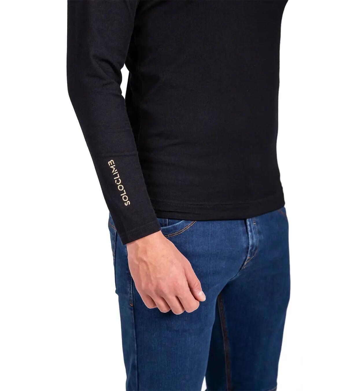 Forro polar de lana merino para montaña Merino Rex Unisex Negro 3/5