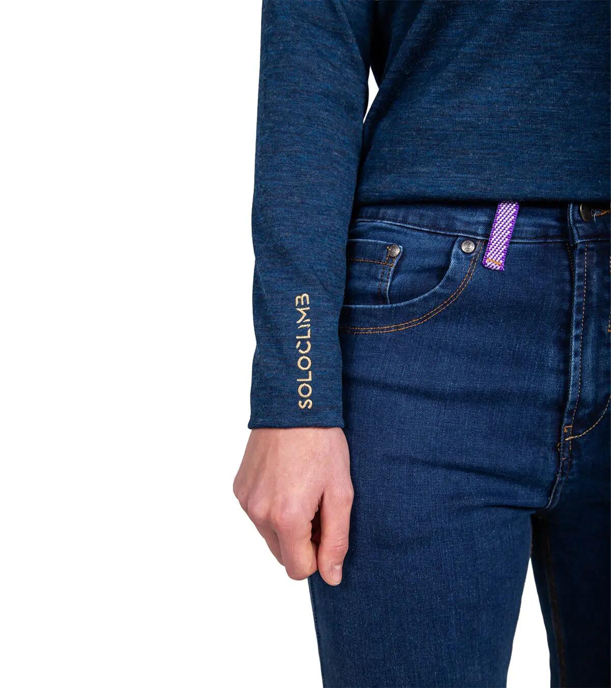 Forro polar de lana merino para montaña Merino Rex Unisex Azul Marino 2/5