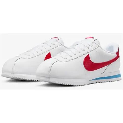 Buty Nike Cortez Skórzane Białe/Czerwone/Niebieskie 4/5