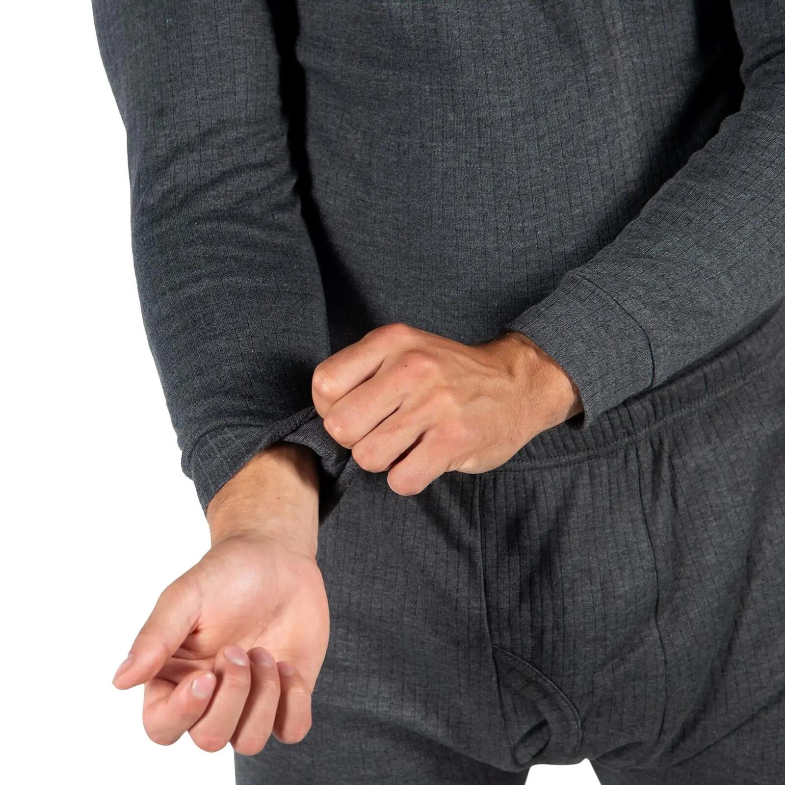 Herren Skiunterwäsche Set mit Innenfleece: Langarmshirt und lange Unterhose 3/5