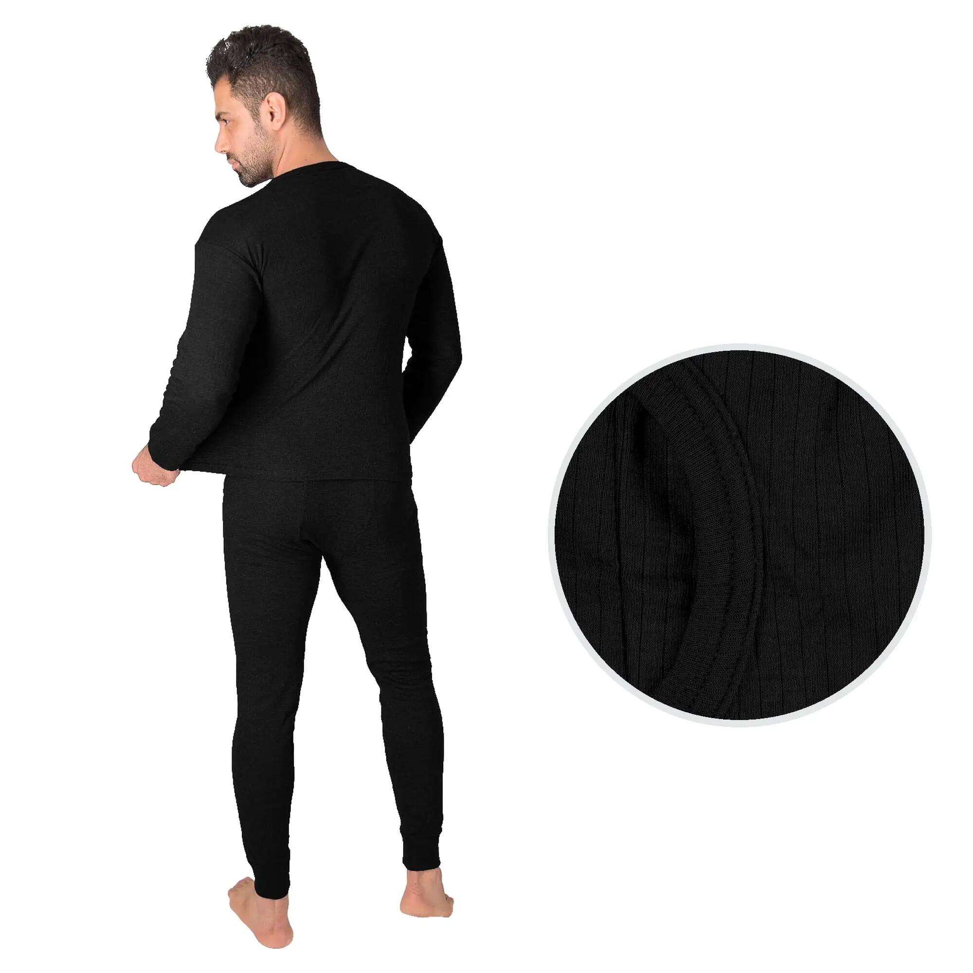 Herren Skiunterwäsche Set mit Innenfleece: Langarmshirt und lange Unterhose 2/5